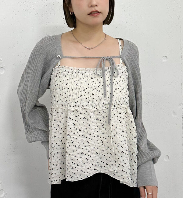 archives「シアーリブニットボレロ&times;花柄フレアキャミＳＥＴ」|カーディガン|