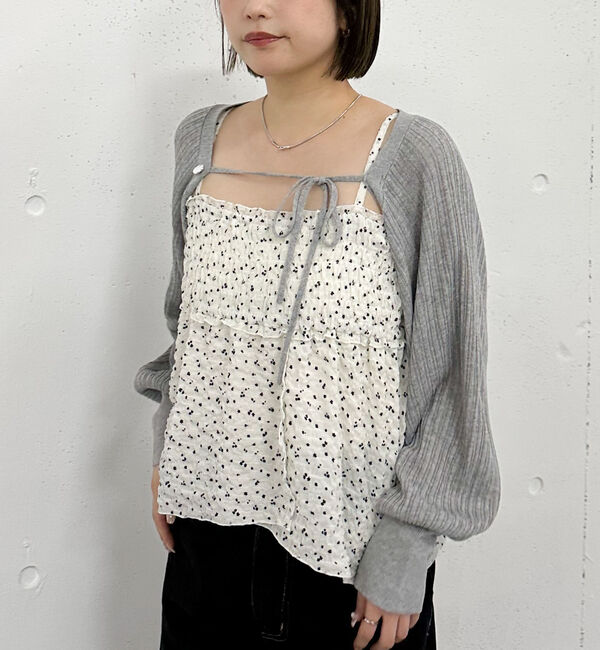 archives「シアーリブニットボレロ&times;花柄フレアキャミＳＥＴ」|カーディガン|