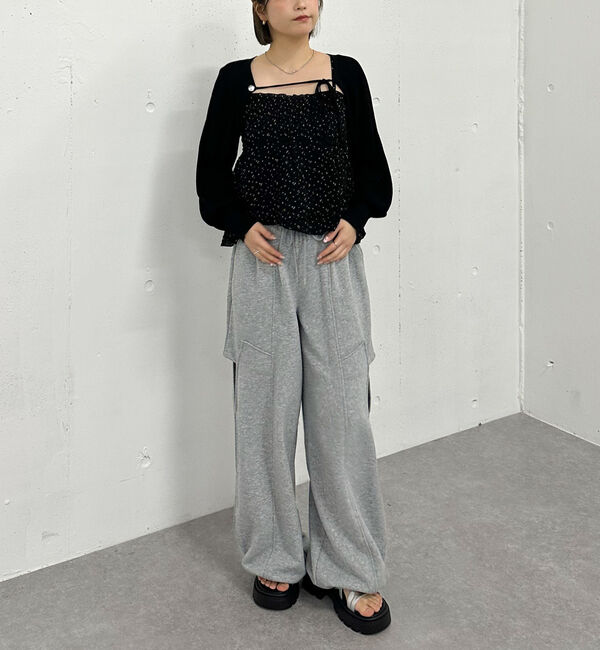 archives「シアーリブニットボレロ&times;花柄フレアキャミＳＥＴ」|カーディガン|