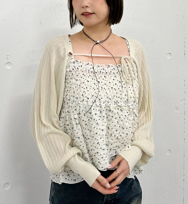 archives「シアーリブニットボレロ&times;花柄フレアキャミＳＥＴ」|カーディガン|