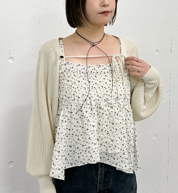 archives「シアーリブニットボレロ&times;花柄フレアキャミＳＥＴ」|カーディガン|