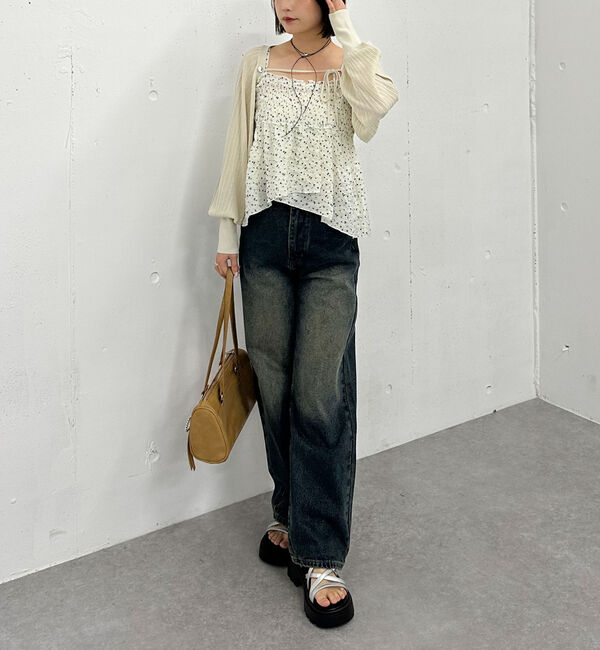 archives「シアーリブニットボレロ&times;花柄フレアキャミＳＥＴ」|カーディガン|