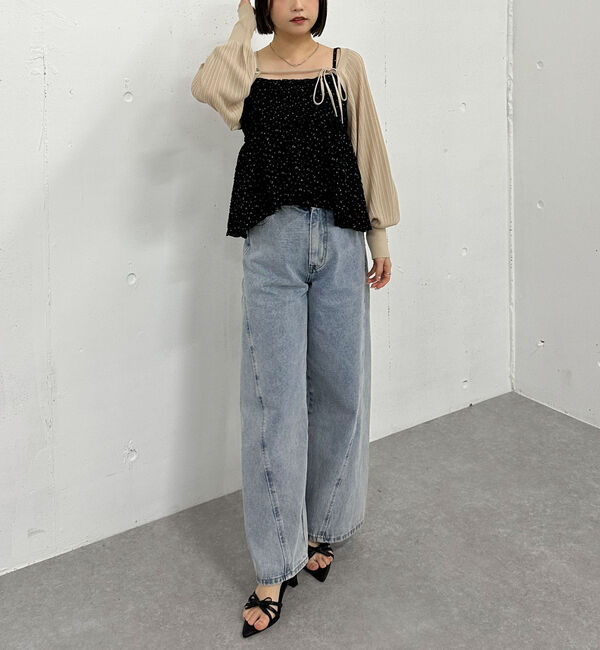 archives「シアーリブニットボレロ&times;花柄フレアキャミＳＥＴ」|カーディガン|