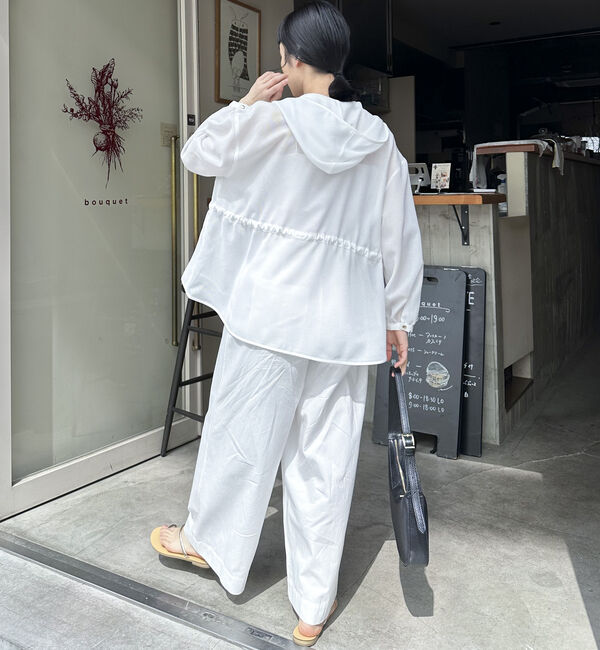 Doux archives「ウエストドロストメッシュパーカー」|テーラードジャケット|