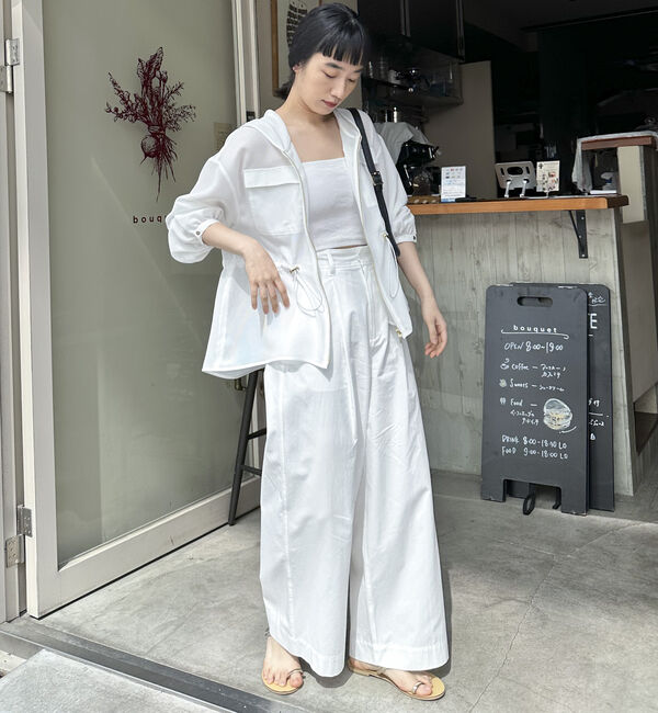 Doux archives「ウエストドロストメッシュパーカー」|テーラードジャケット|