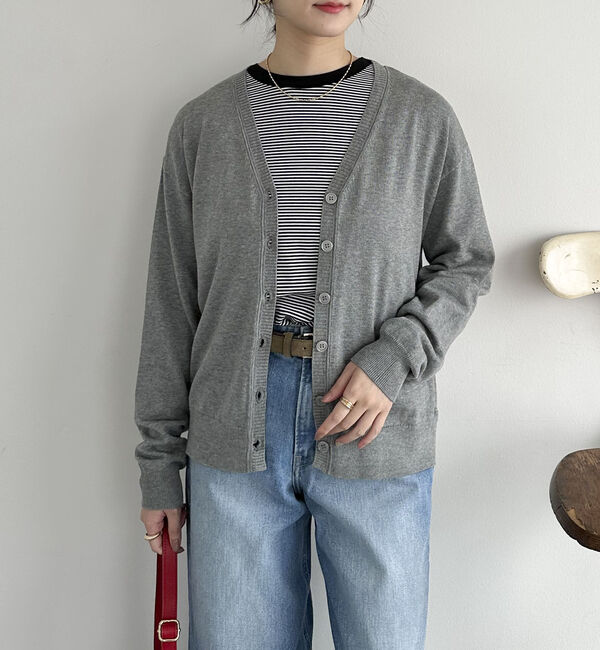 Doux archives「機能性　Ｖネックカーディガン」|カーディガン|GRAY