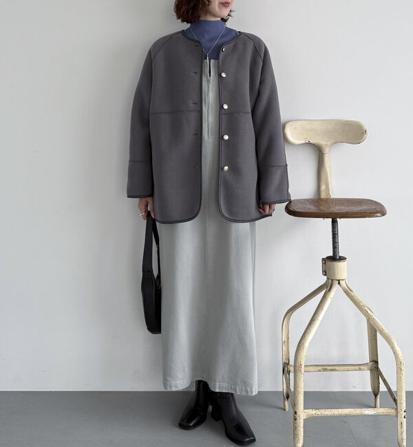 Doux archives「ピグメント加工フロントＺＩＰジャンスカ」|ジャンパースカート|