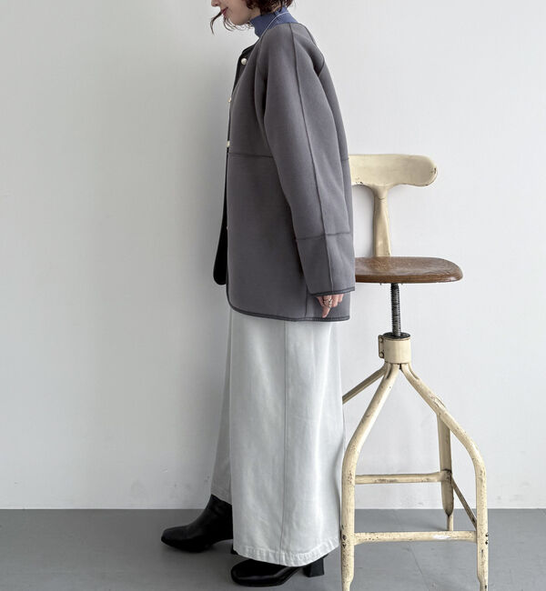 Doux archives「ピグメント加工フロントＺＩＰジャンスカ」|ジャンパースカート|