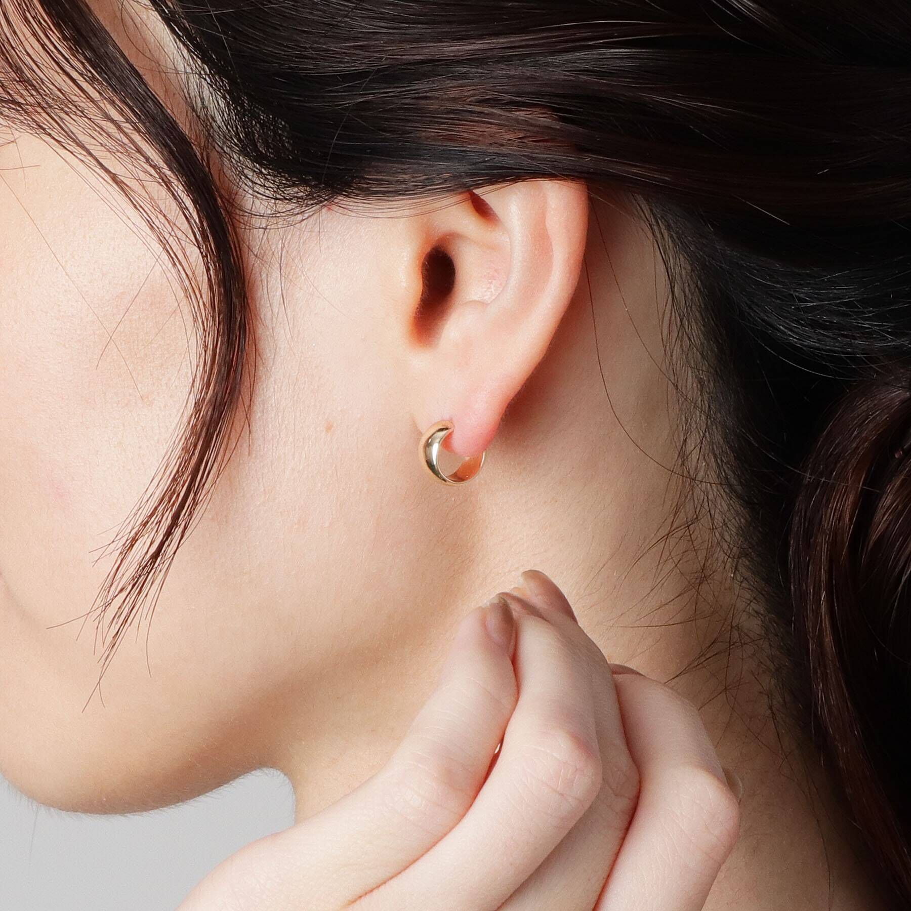 COCOSHNIK「K10平甲 フープピアス」|ピアス|