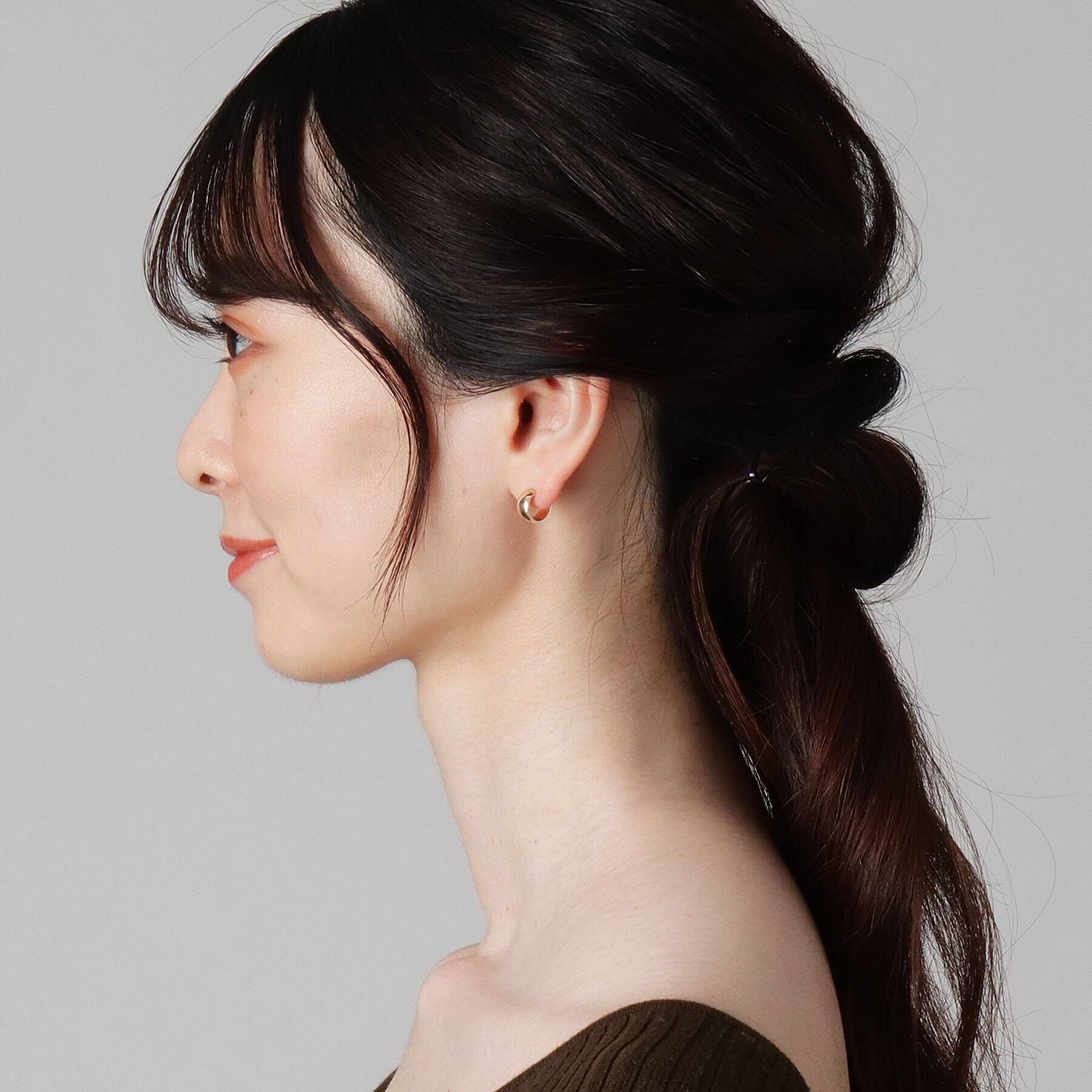 COCOSHNIK「K10平甲 フープピアス」|ピアス|