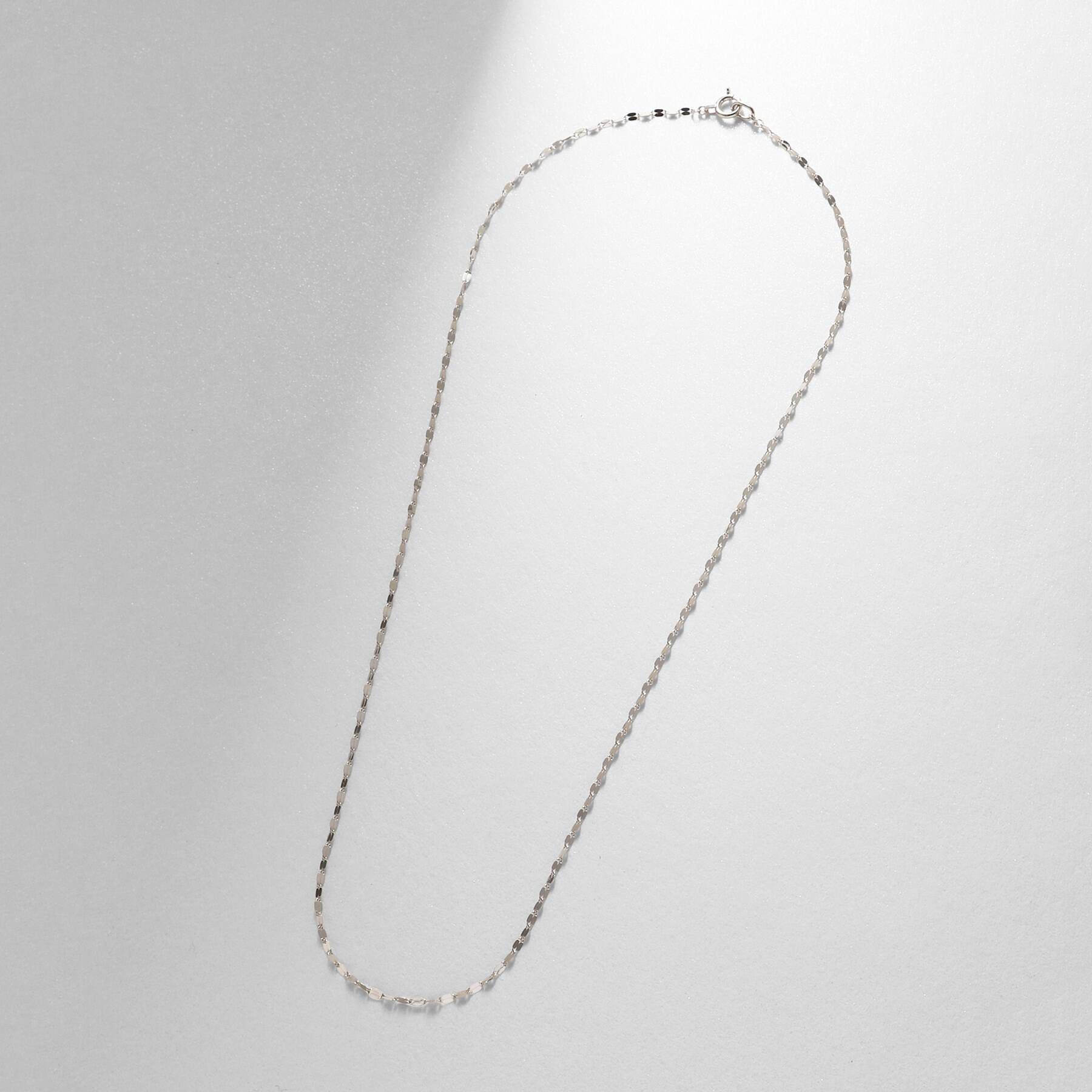 COCOSHNIK「プラチナ フラワークロスチェーン ネックレス」|ネックレス|