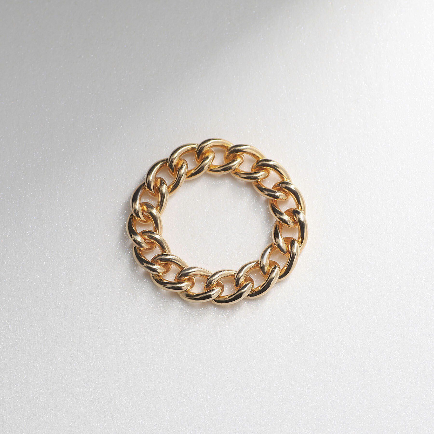 COCOSHNIK ONKITSCH「シルバー チェーンリング カーブチェーン GP」|リング|