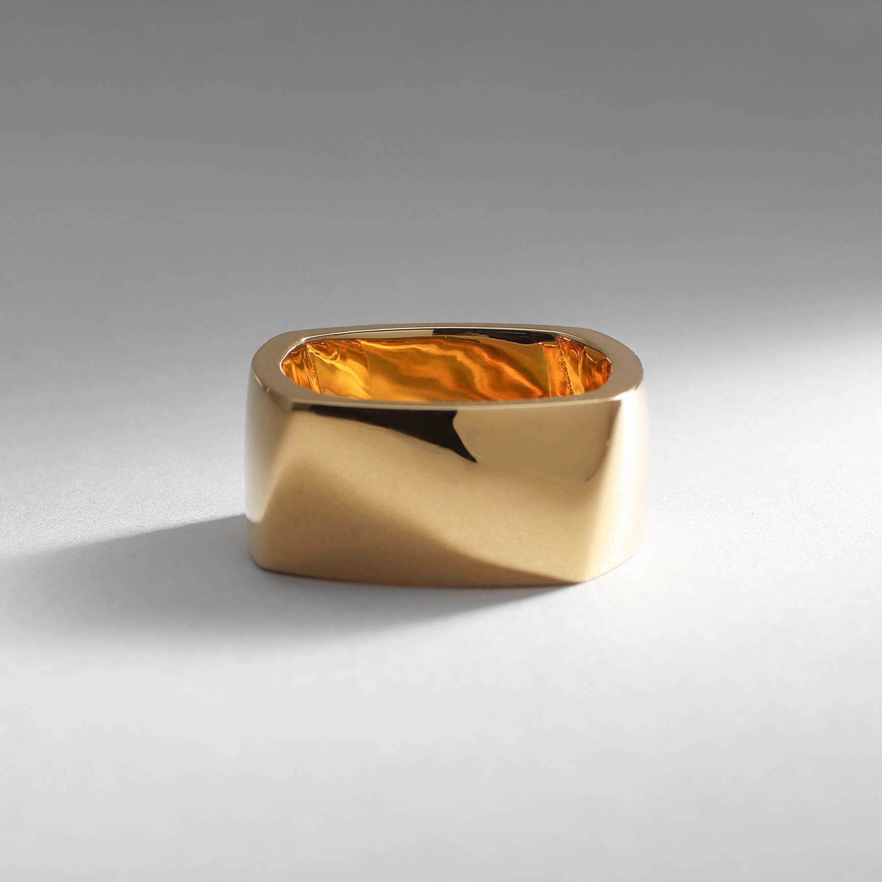 COCOSHNIK ONKITSCH「シルバー ツイストスクエア リングL GP」|リング|