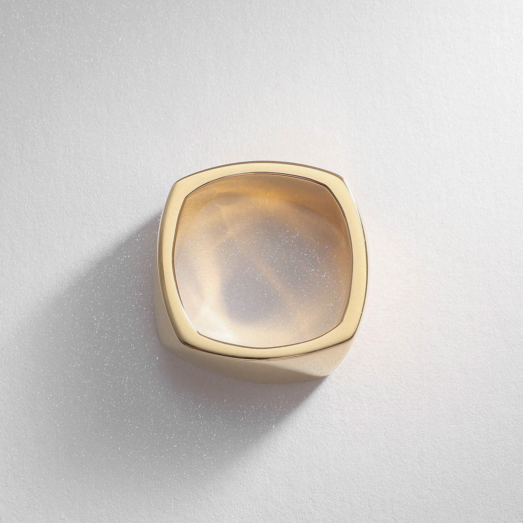 COCOSHNIK ONKITSCH「シルバー ツイストスクエア リングL GP」|リング|