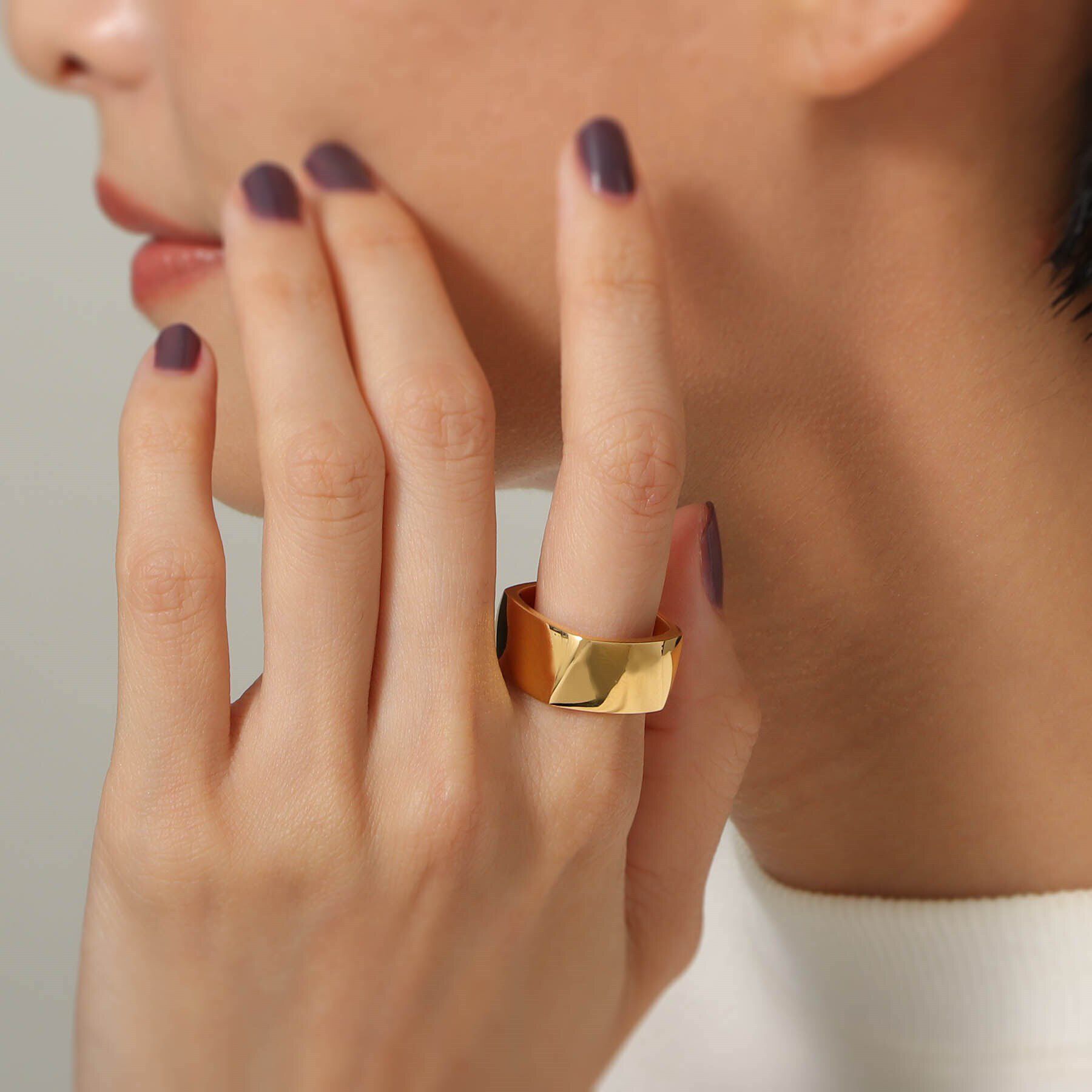 COCOSHNIK ONKITSCH「シルバー ツイストスクエア リングL GP」|リング|