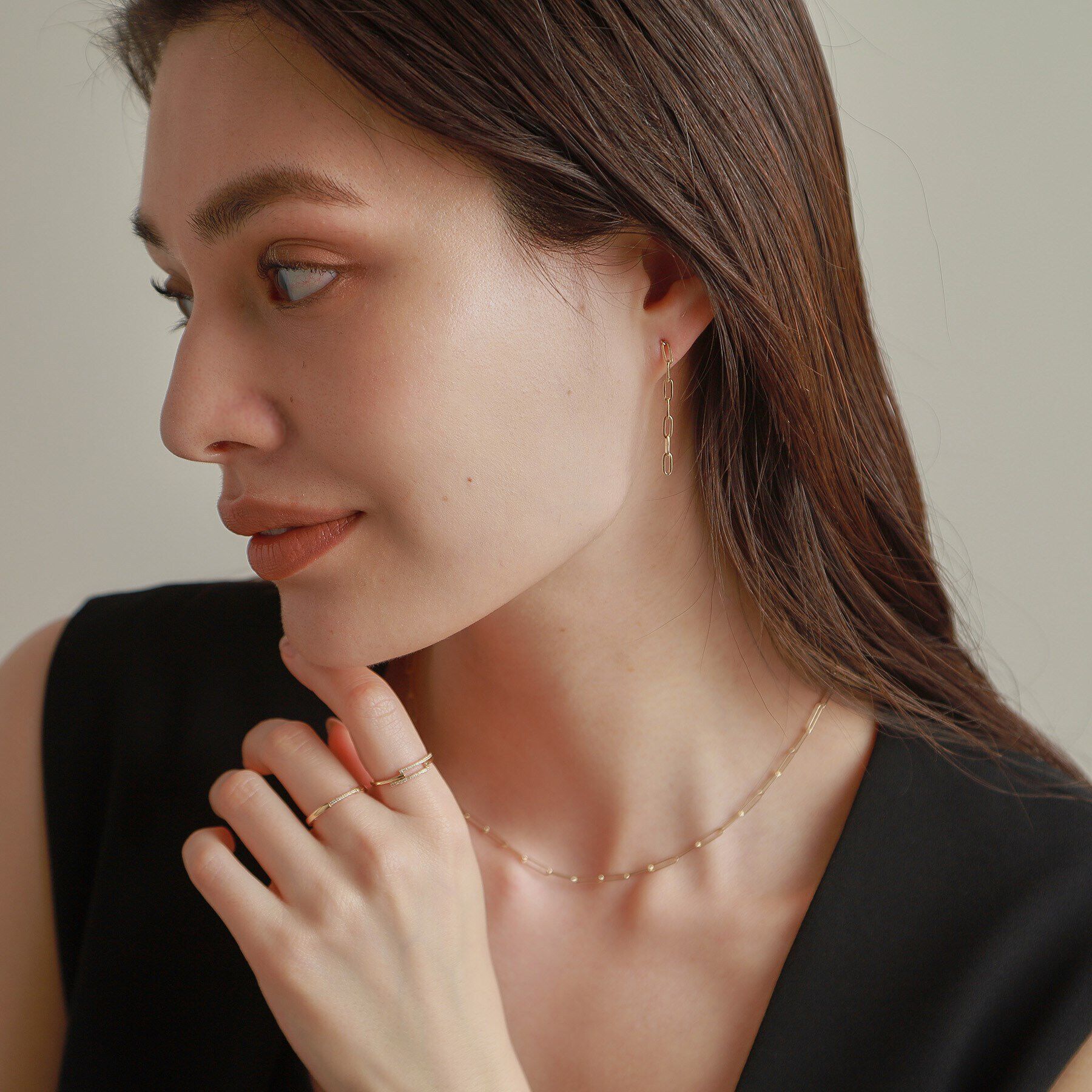 COCOSHNIK「K10ダイヤモンド センターステップ リング」|リング|