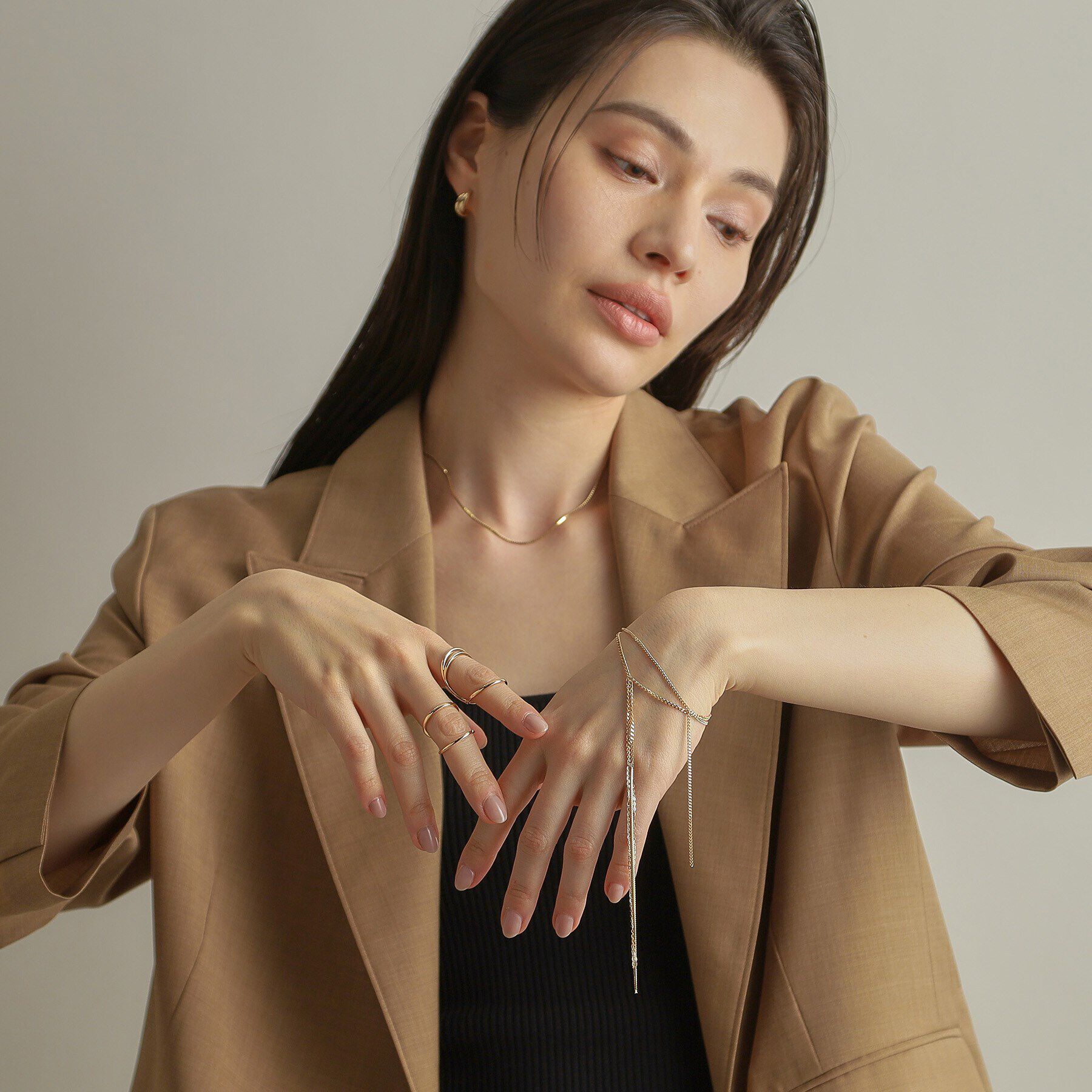 COCOSHNIK「K10キヘイハンギングチェーン ブレスレット」|ブレスレット・バングル|