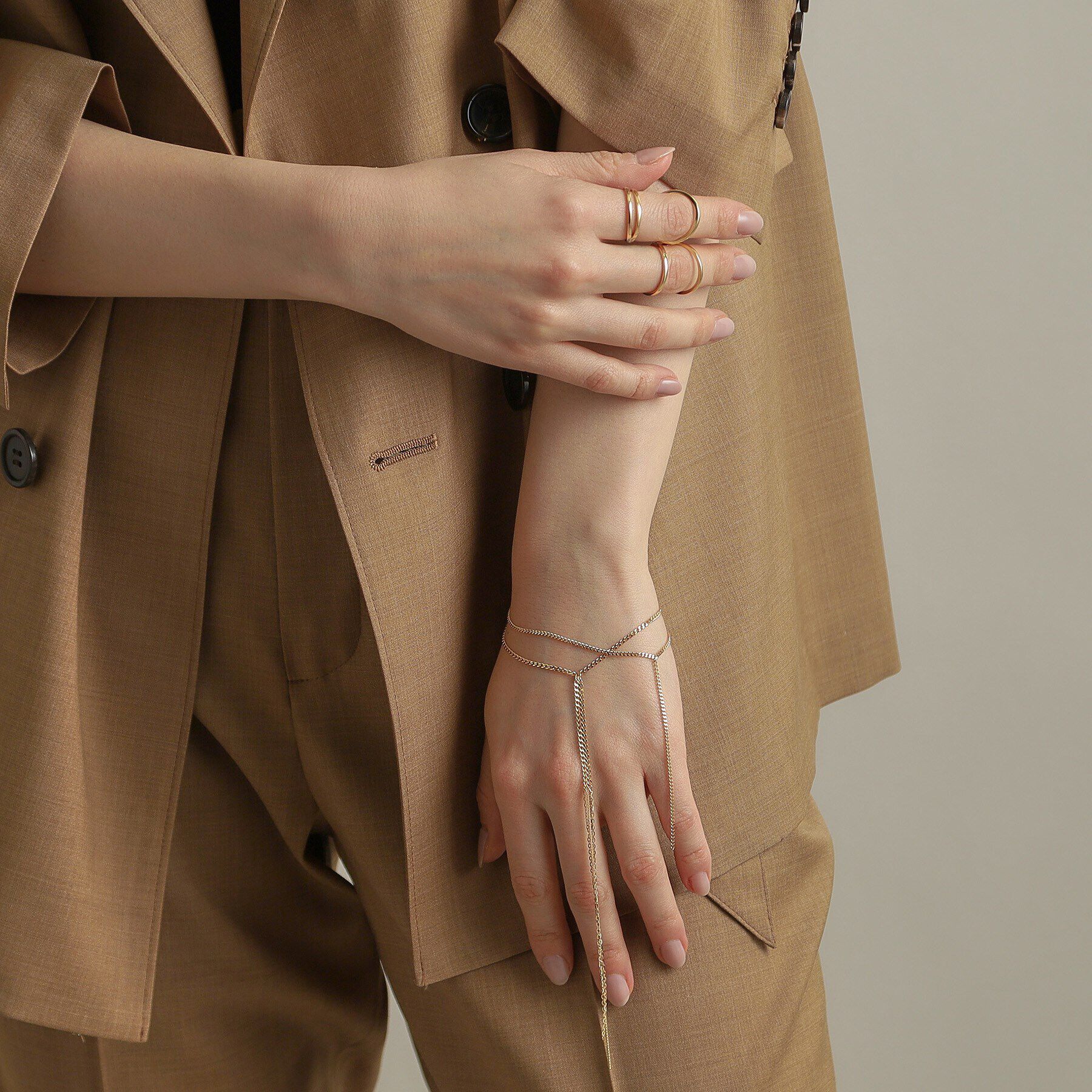 COCOSHNIK「K10キヘイハンギングチェーン ブレスレット」|ブレスレット・バングル|