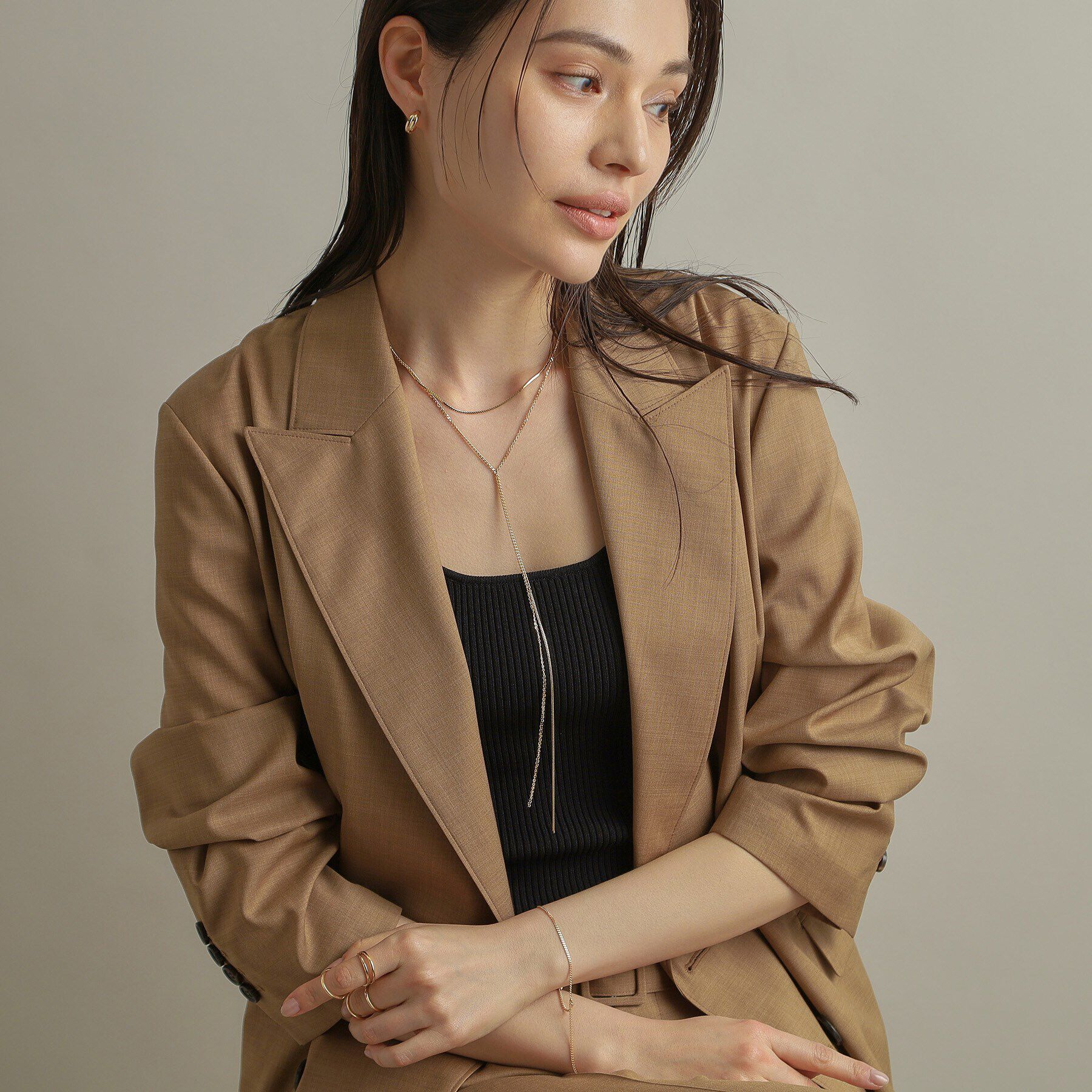 COCOSHNIK「K10キヘイハンギングチェーン ブレスレット」|ブレスレット・バングル|