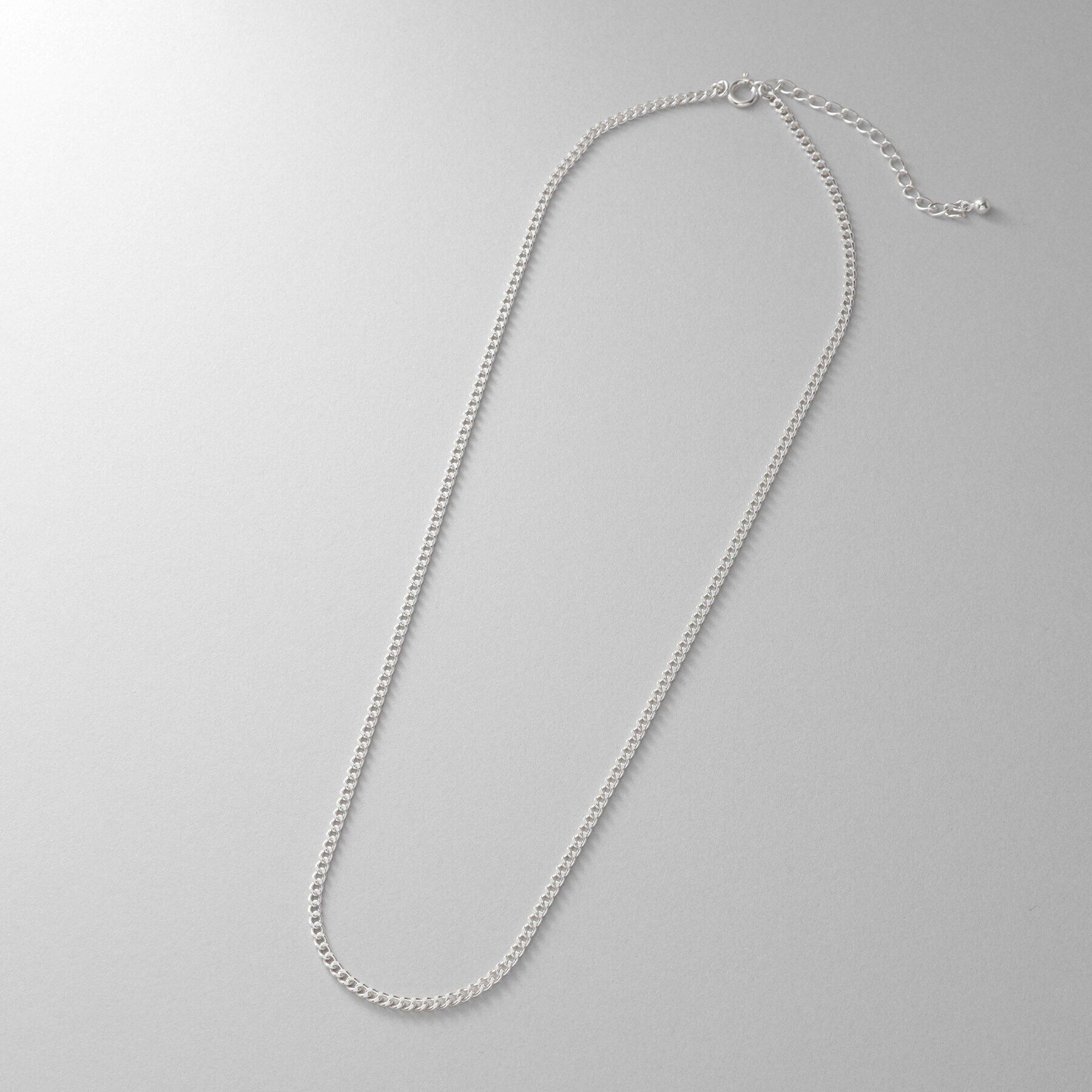 COCOSHNIK ONKITSCH「シルバー デザインチェーン カーブネックレス」|ネックレス|