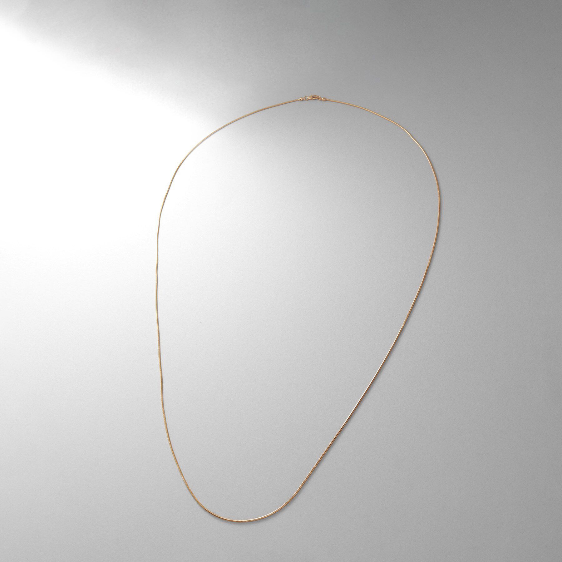 COCOSHNIK ONKITSCH「シルバー デザインチェーン スネークネックレス（90cm） GP」|ネックレス|