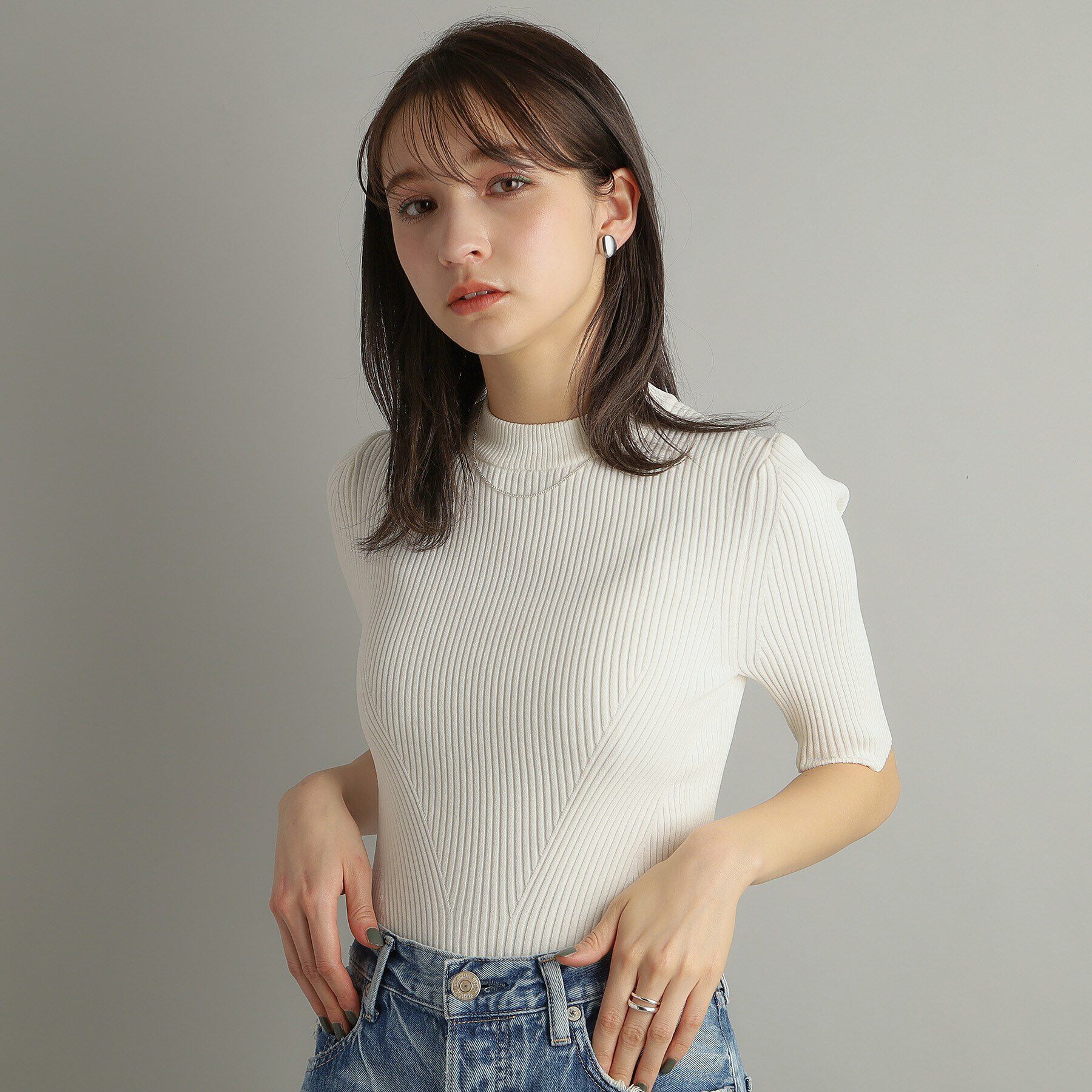 COCOSHNIK ONKITSCH「シルバー ホロウピアス Dシェイプ」|ピアス|