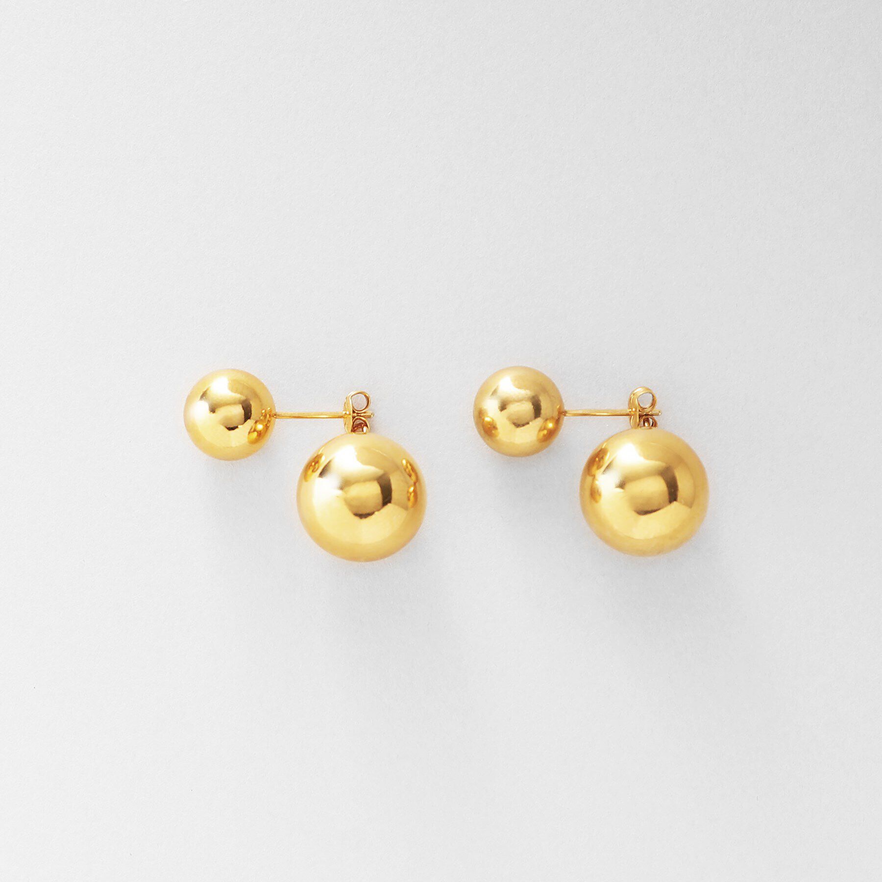 COCOSHNIK ONKITSCH「シルバー ホロウピアス ボール フロントバック GP」|ピアス|