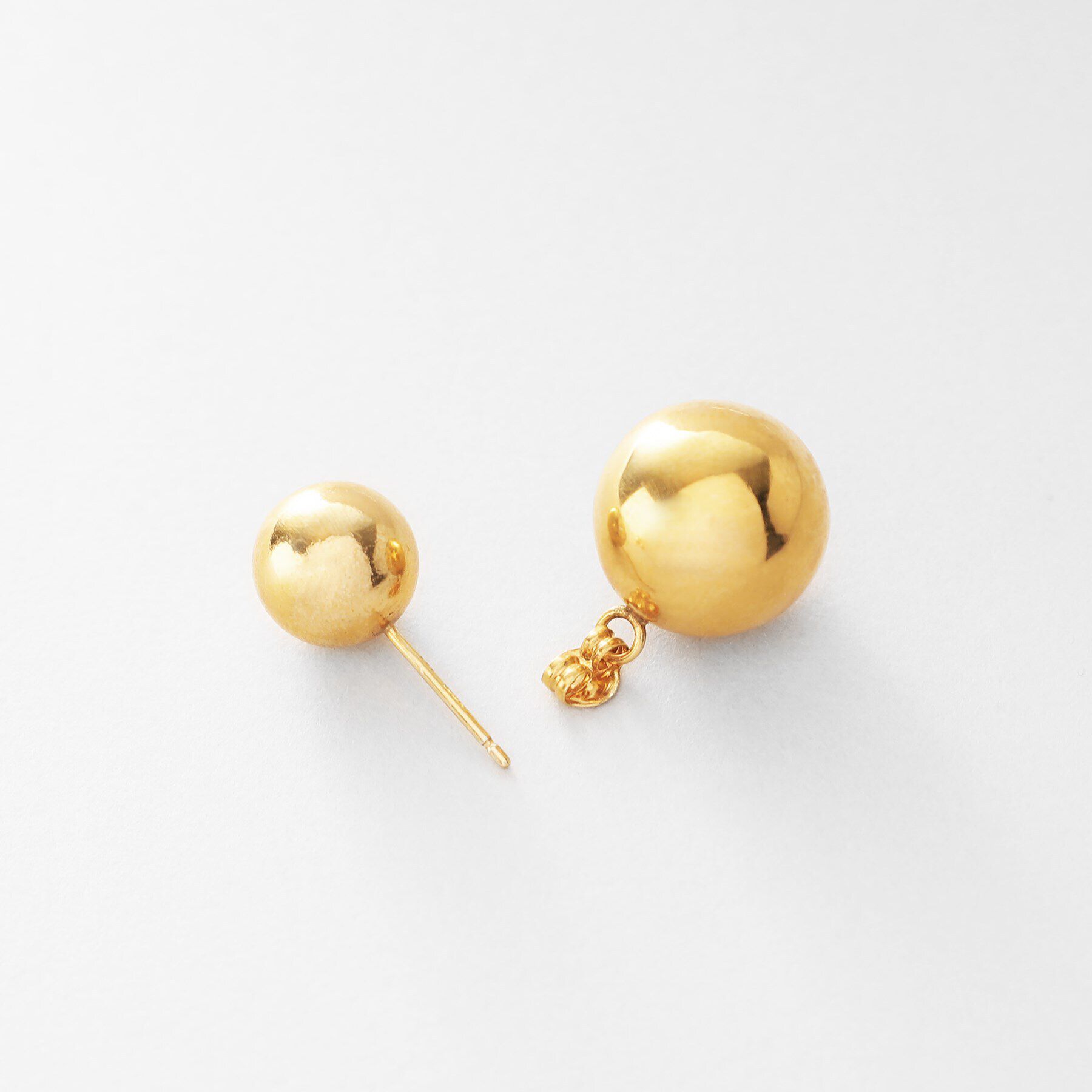 COCOSHNIK ONKITSCH「シルバー ホロウピアス ボール フロントバック GP」|ピアス|