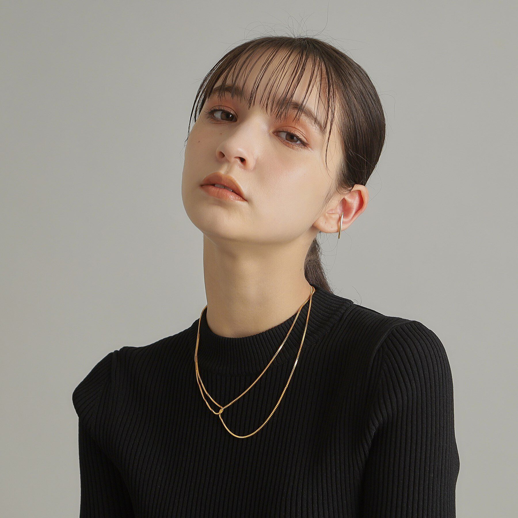 COCOSHNIK ONKITSCH「シルバー ベネチアン クロスネックレス GP」|ネックレス|