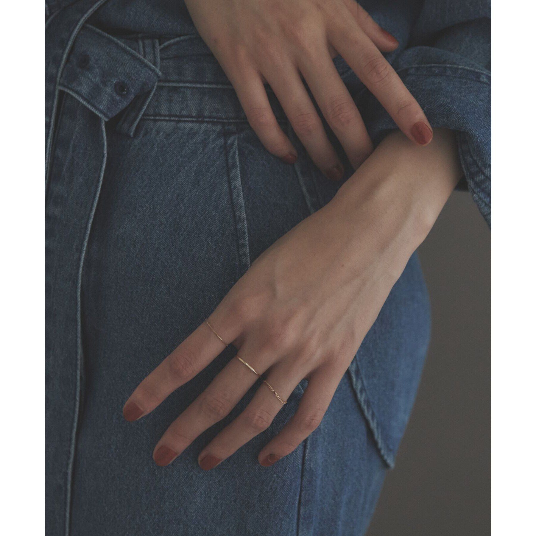 COCOSHNIK ONKITSCH「K10スキニーリング ベネチアン」|リング|