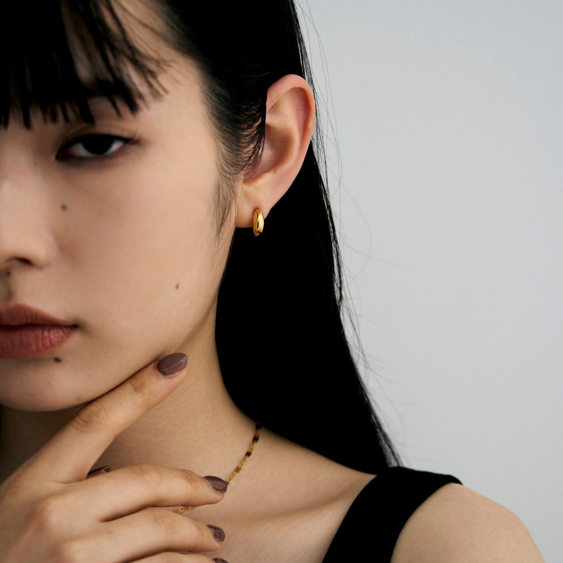 COCOSHNIK ONKITSCH「シルバー ハギーイヤリング マーキス GP」|イヤリング|