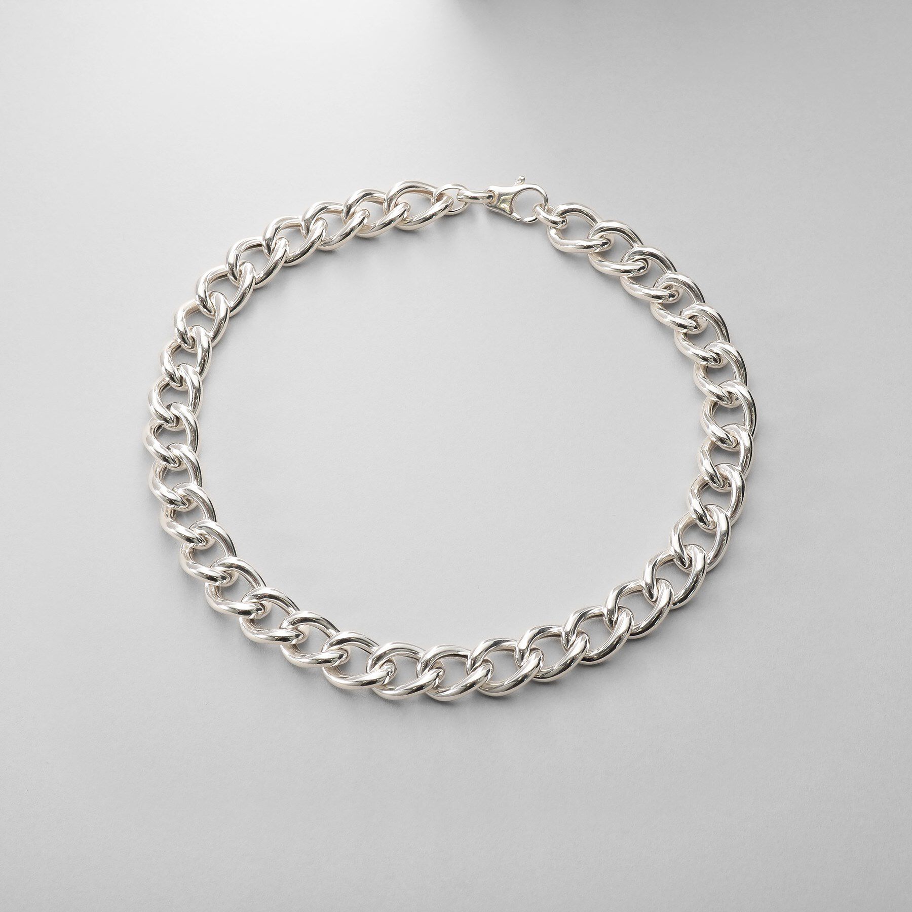 COCOSHNIK ONKITSCH「シルバー デザインチェーン ホロウボリュームカーブネックレス」|ネックレス|