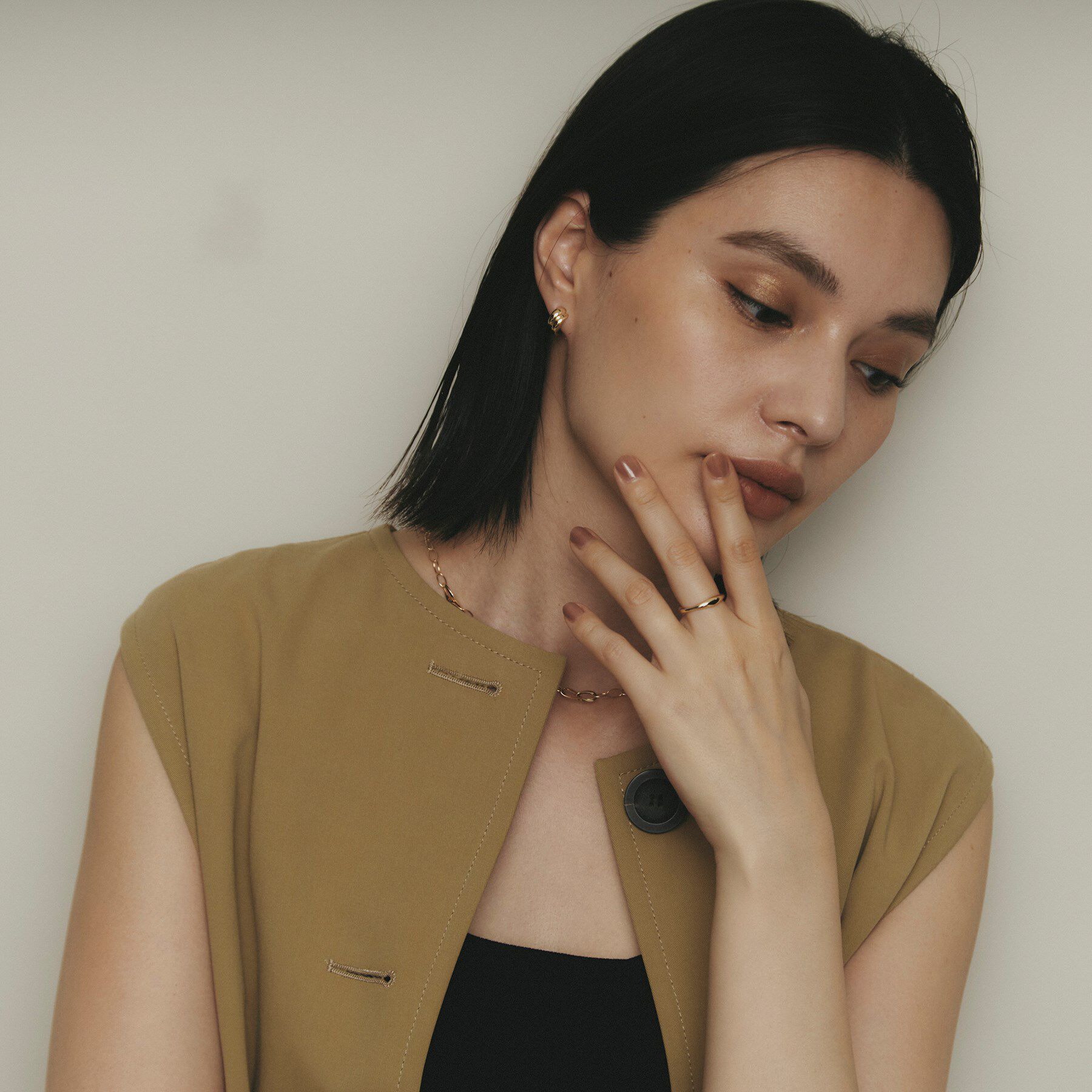 COCOSHNIK「K10ウェーブスタック リング」|リング|