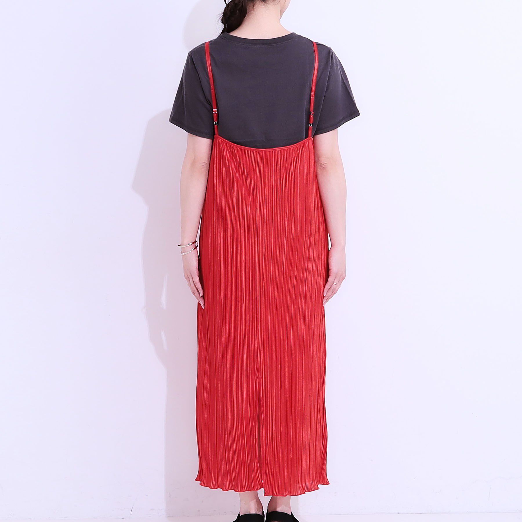 SHOO･LA･RUE「【S-LL】大人の楽ちんスタイルに プリーツキャミワンピース」|ワンピース|