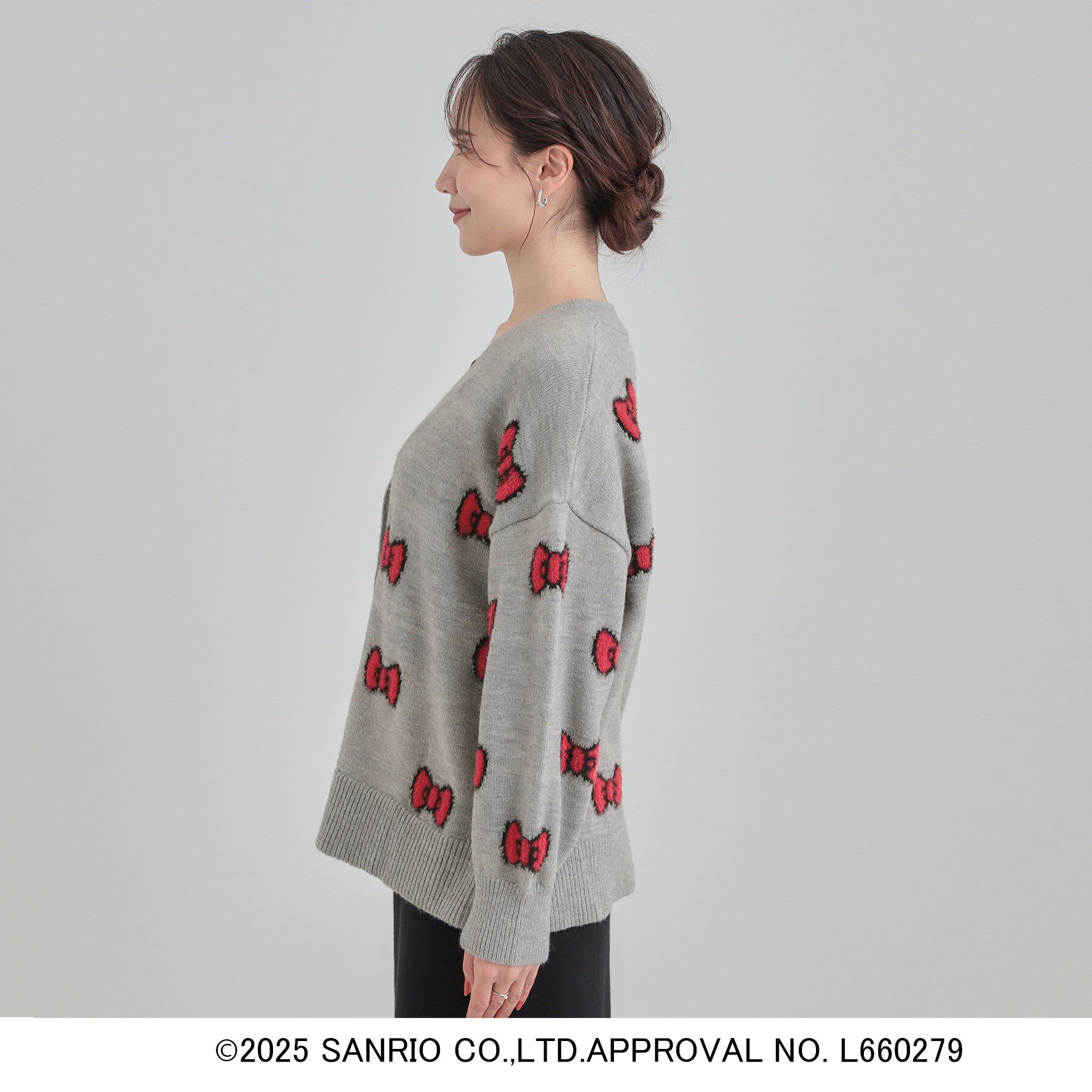 SHOO･LA･RUE「【HELLO KITTY コラボ】Vネックジャカードカーディガン」|カーディガン|