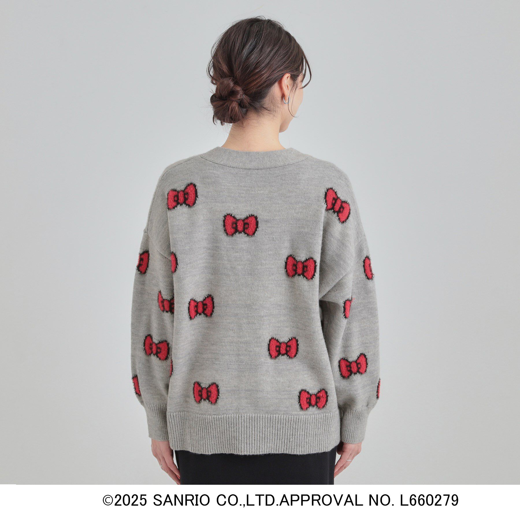 SHOO･LA･RUE「【HELLO KITTY コラボ】Vネックジャカードカーディガン」|カーディガン|