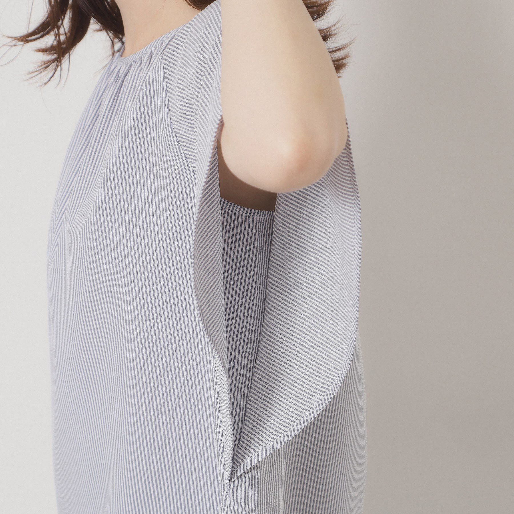 ITS&rsquo;DEMO「【清涼感／手洗い可】サッカーストライプブラウス」|シャツ・ブラウス|