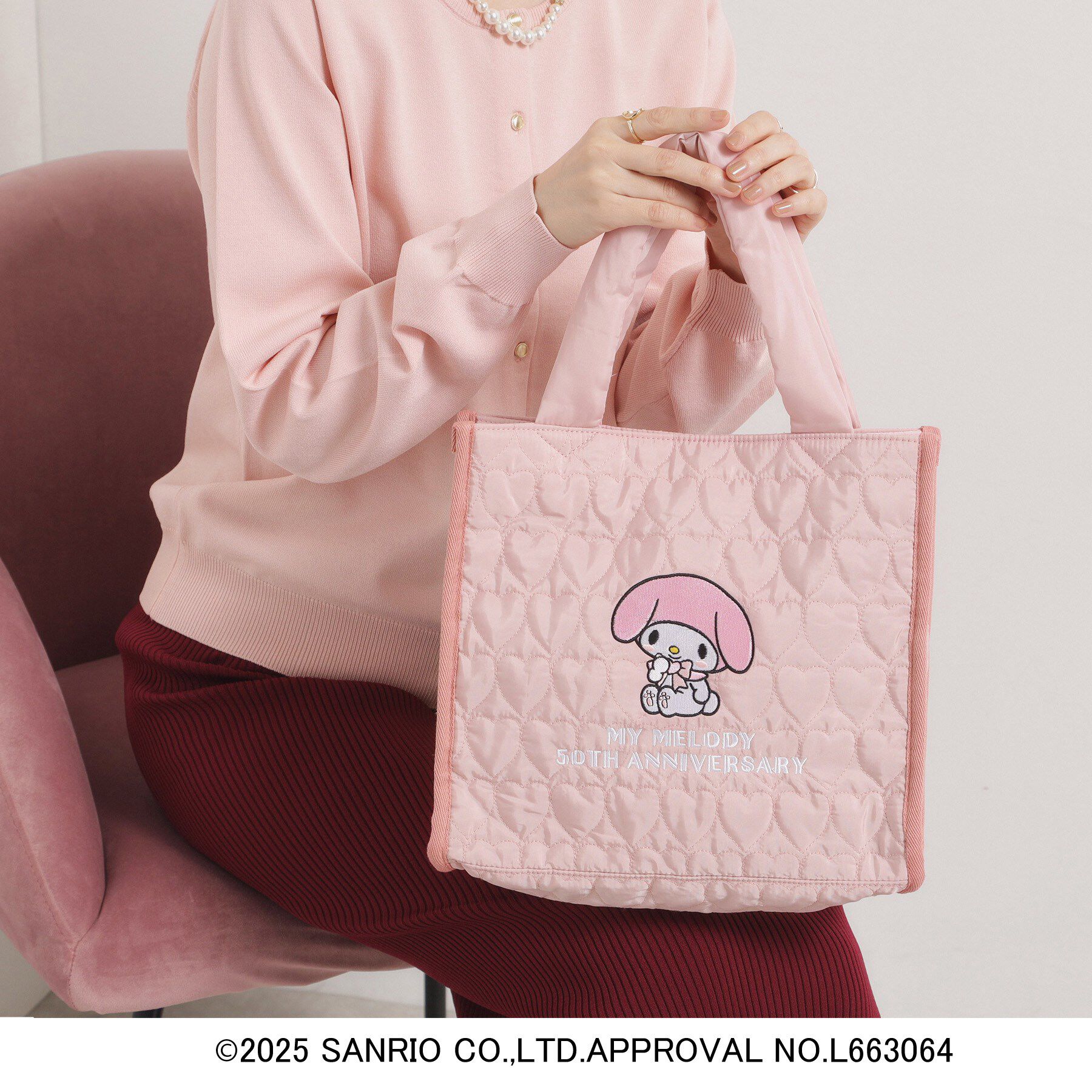 ITS&rsquo;DEMO「＜マイメロディ・クロミ&times;イッツデモ＞コラボトート」|トートバッグ|ピンク(072)