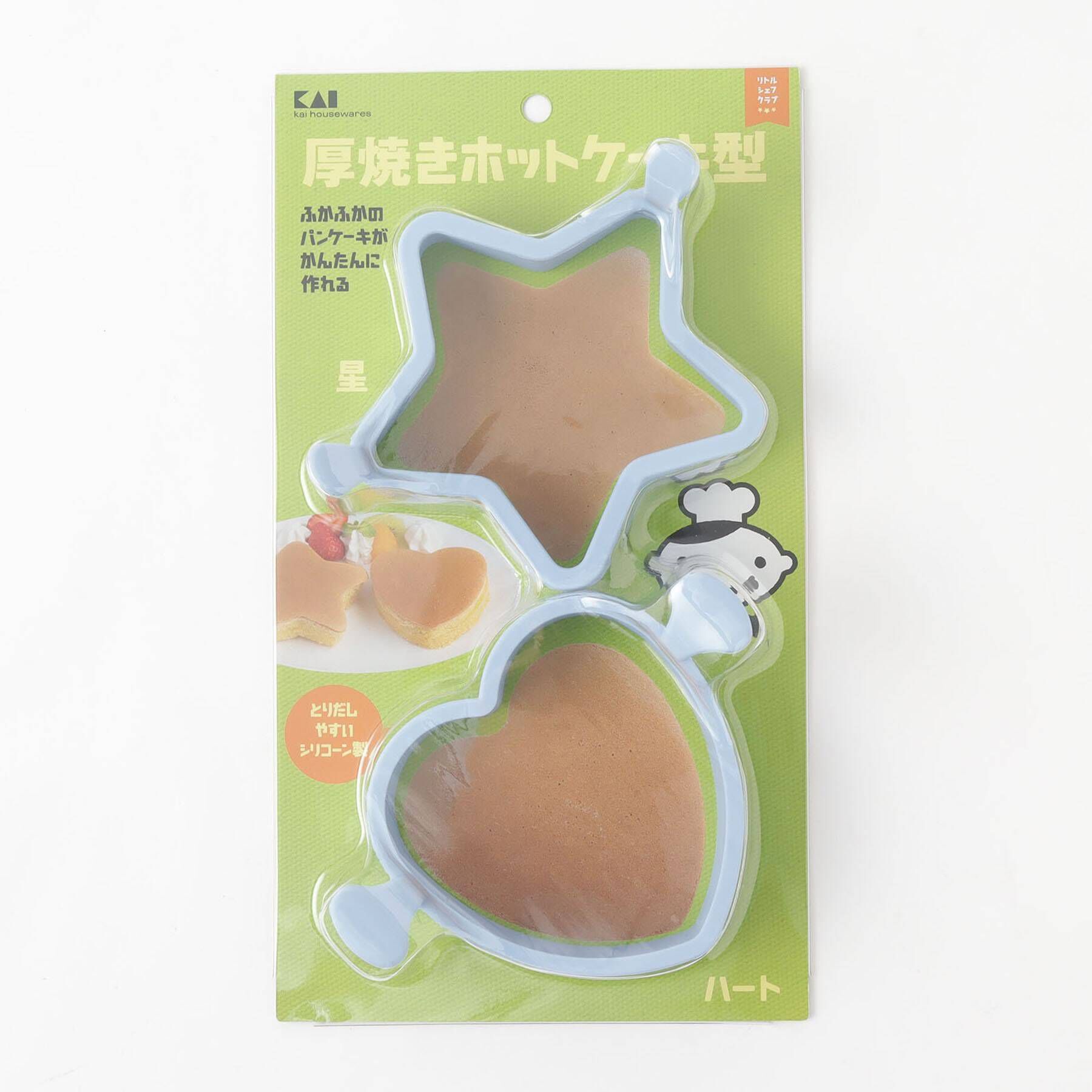 212 KITCHEN STORE「厚焼きホットケーキ型 星・ハート <貝印 リトル・シェフクラブ>」|その他|
