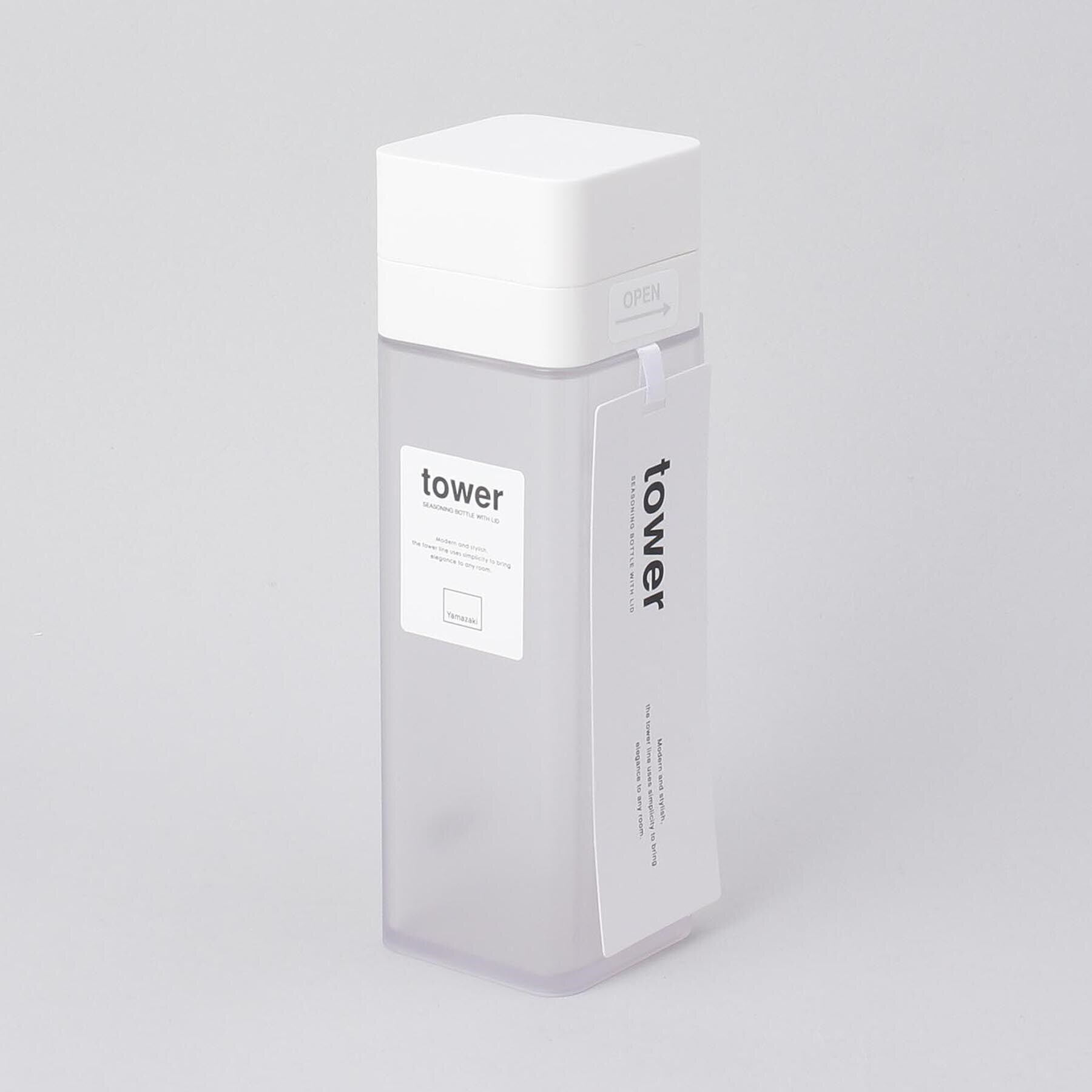 212 KITCHEN STORE「蓋付き調味料ボトル WH 山崎実業 ＜tower タワー＞」|食器・キッチングッズ|