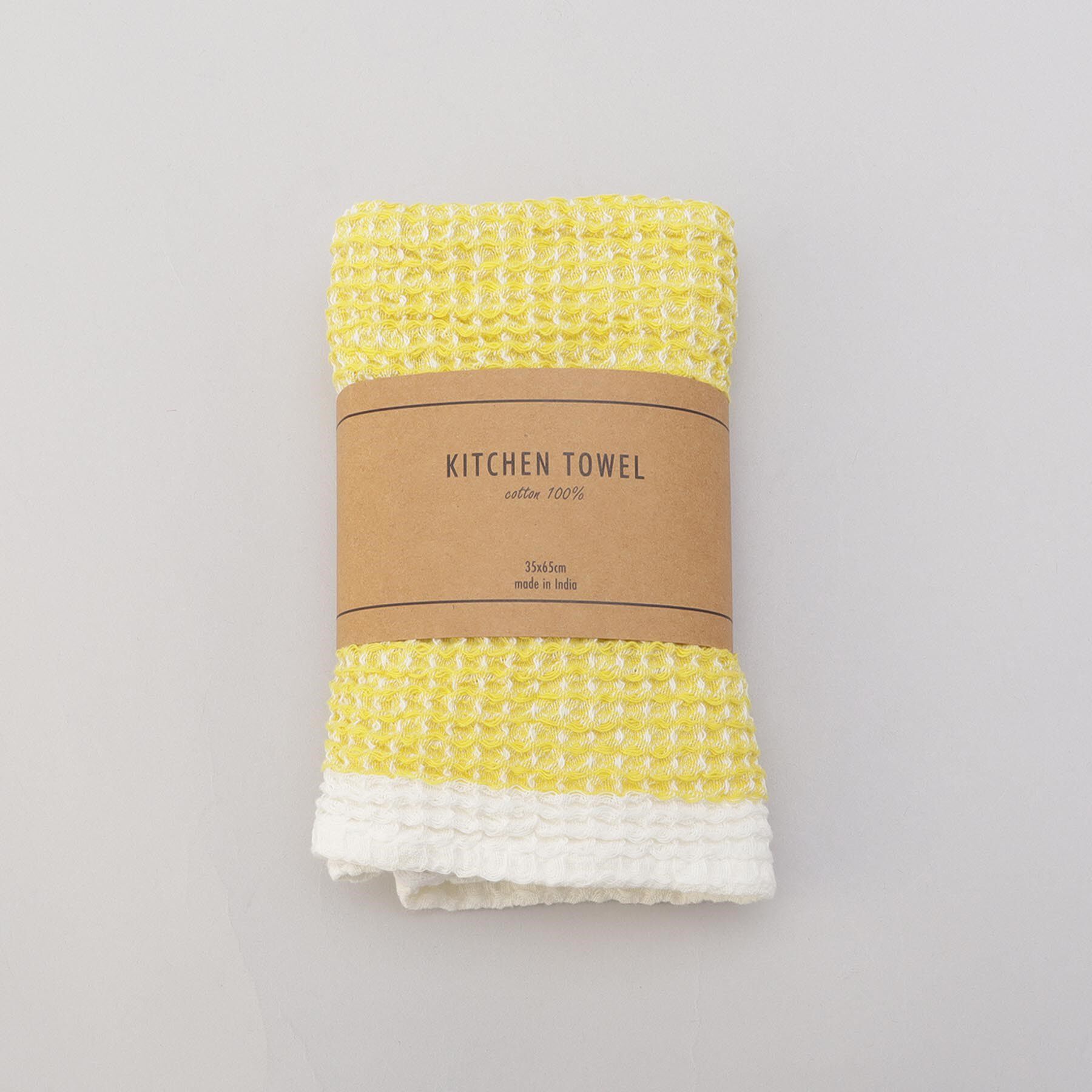 212 KITCHEN STORE「ワッフルカラーラインキッチンタオル LMY」|食器・キッチングッズ|