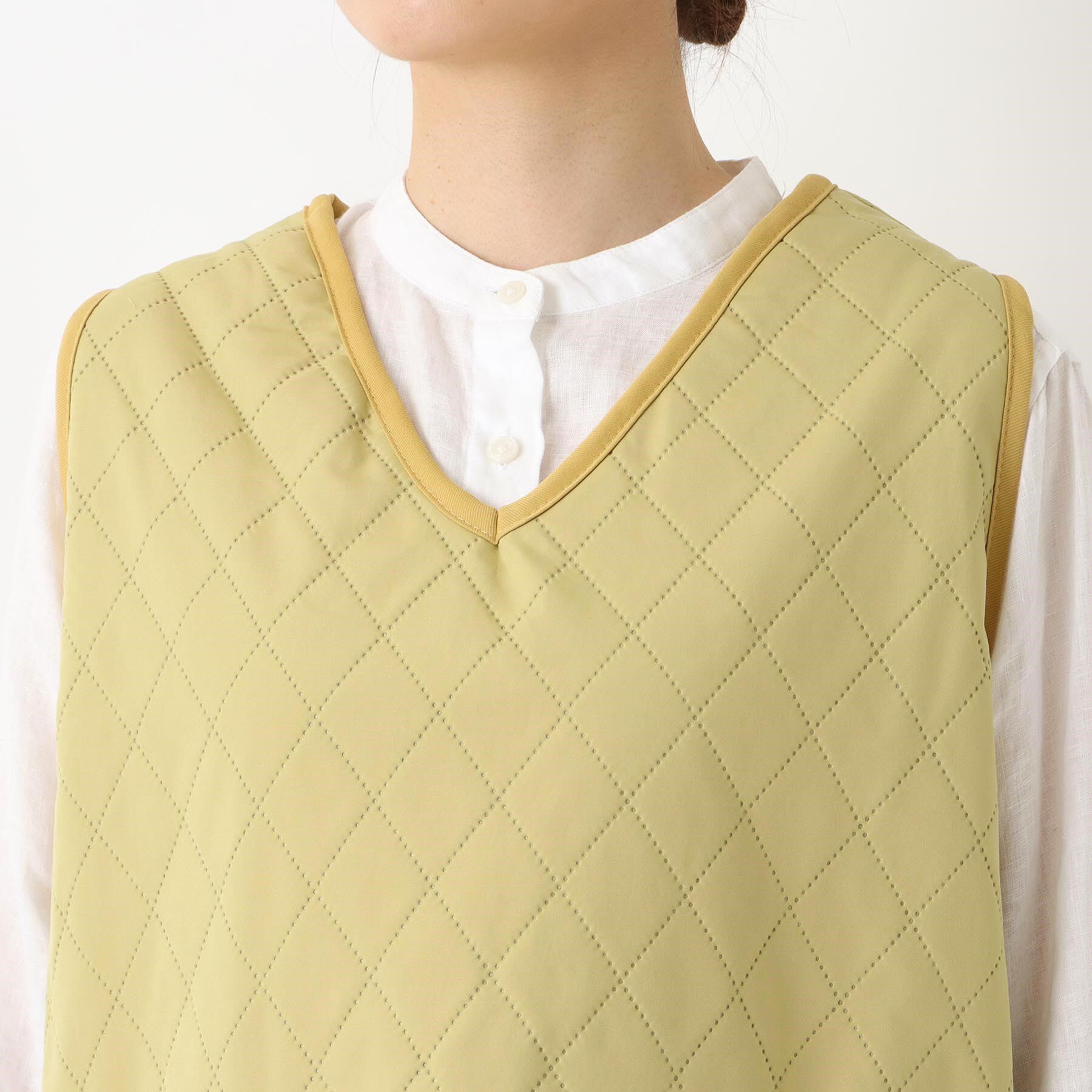 212 KITCHEN STORE「カリダ 裏ボアVネックエプロン YE」|食器・キッチングッズ|