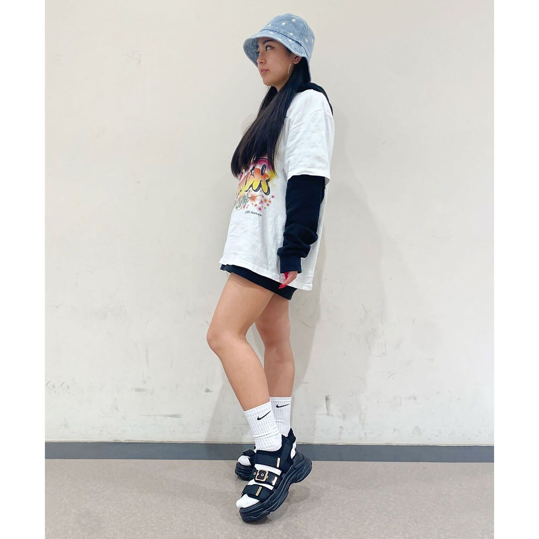 csT&P「軽量厚底ソール ゴールドベルトスポーツサンダル」|サンダル|