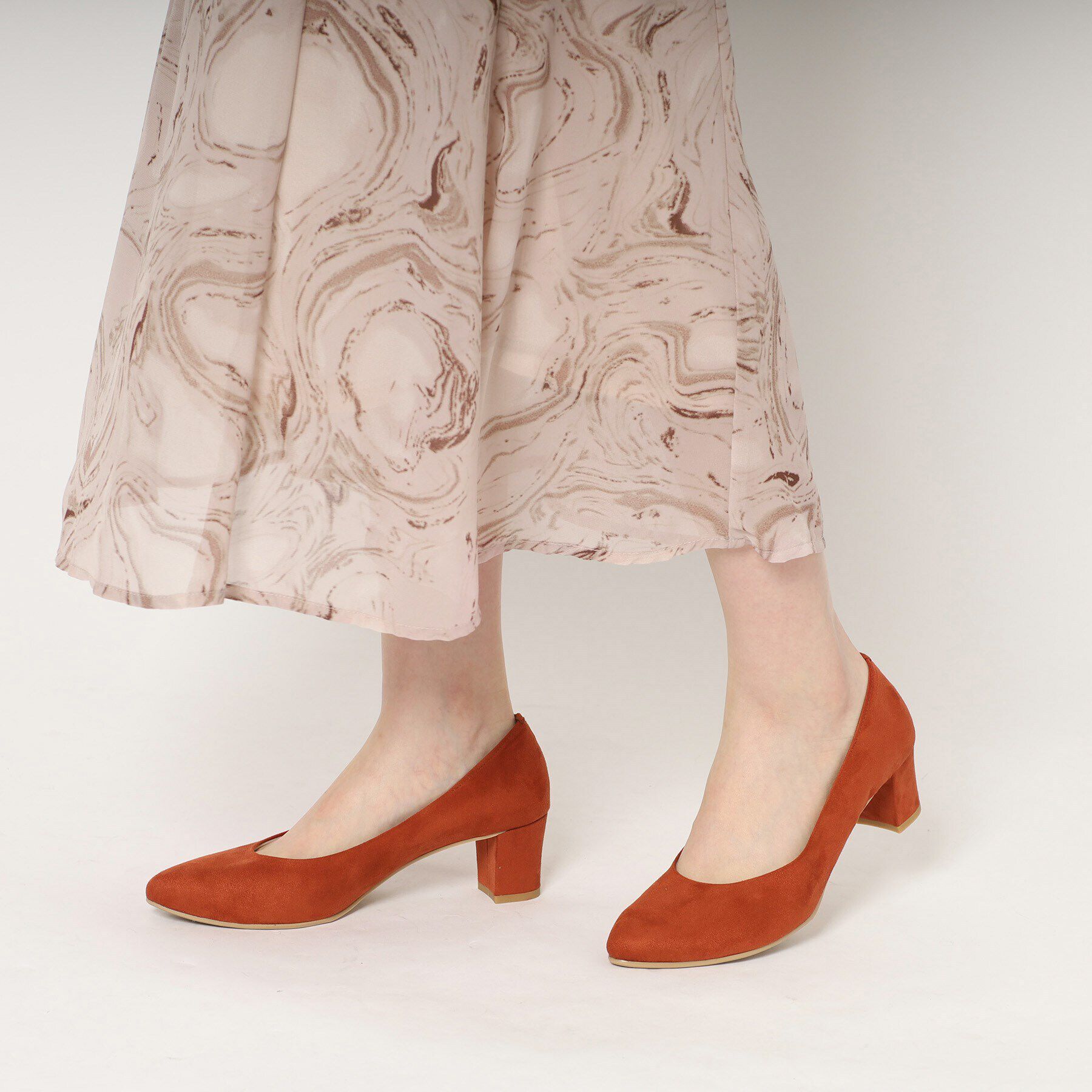 ESPERANZA「ブロックヒールアーモンドトゥパンプス」|パンプス|