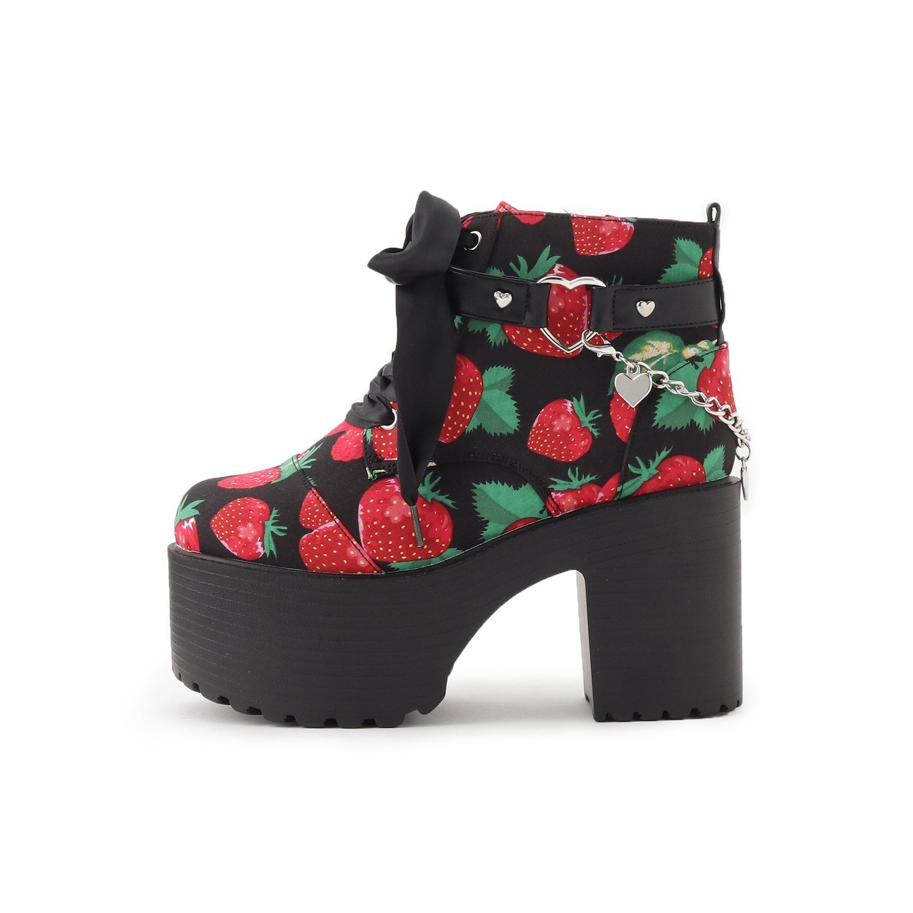 csT&P「厚底ハート付きレースアップブーツ　24SS」|ショートブーツ|