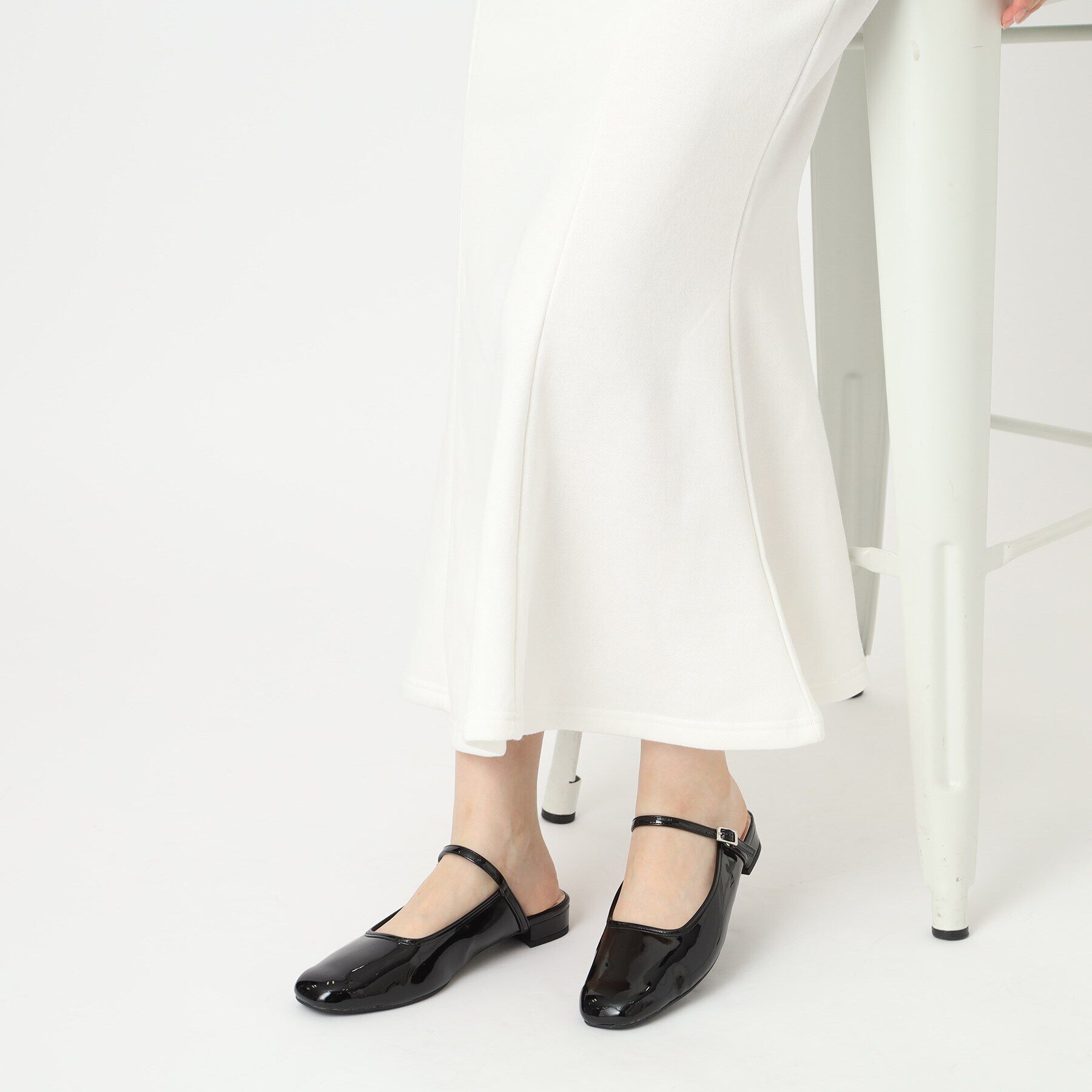 ESPERANZA「スクエアトゥフラットミュール」|サンダル|