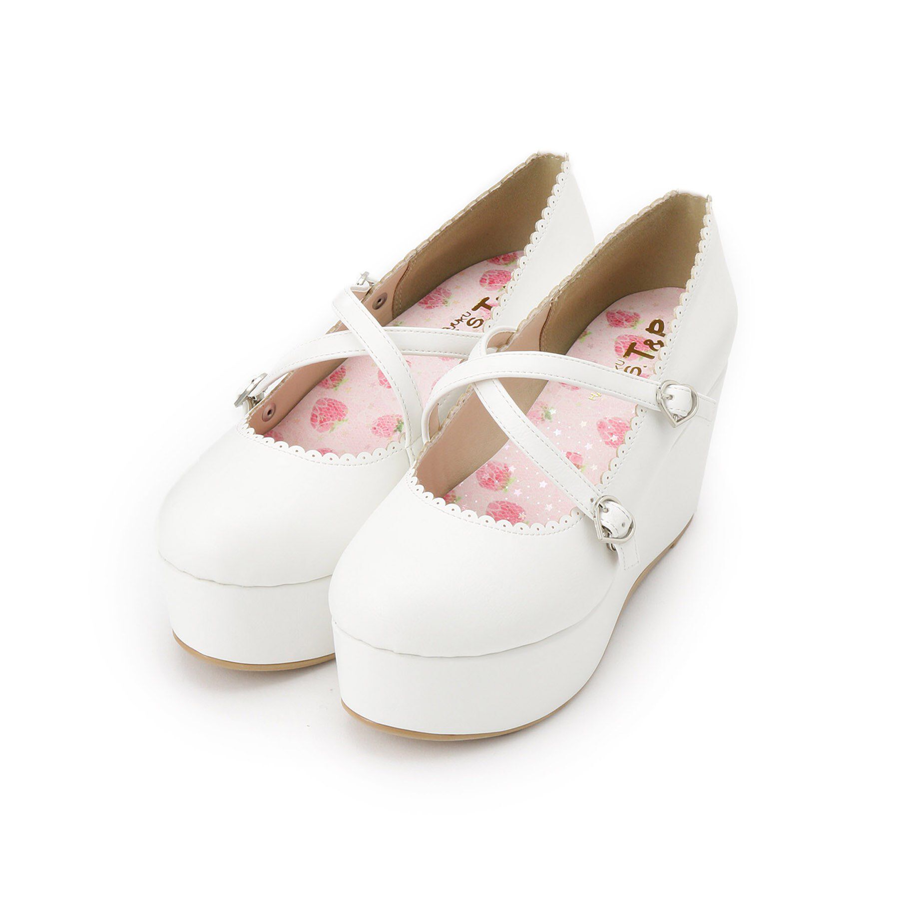 csT&P「厚底ロリータパンプス」|パンプス|ホワイト(001)