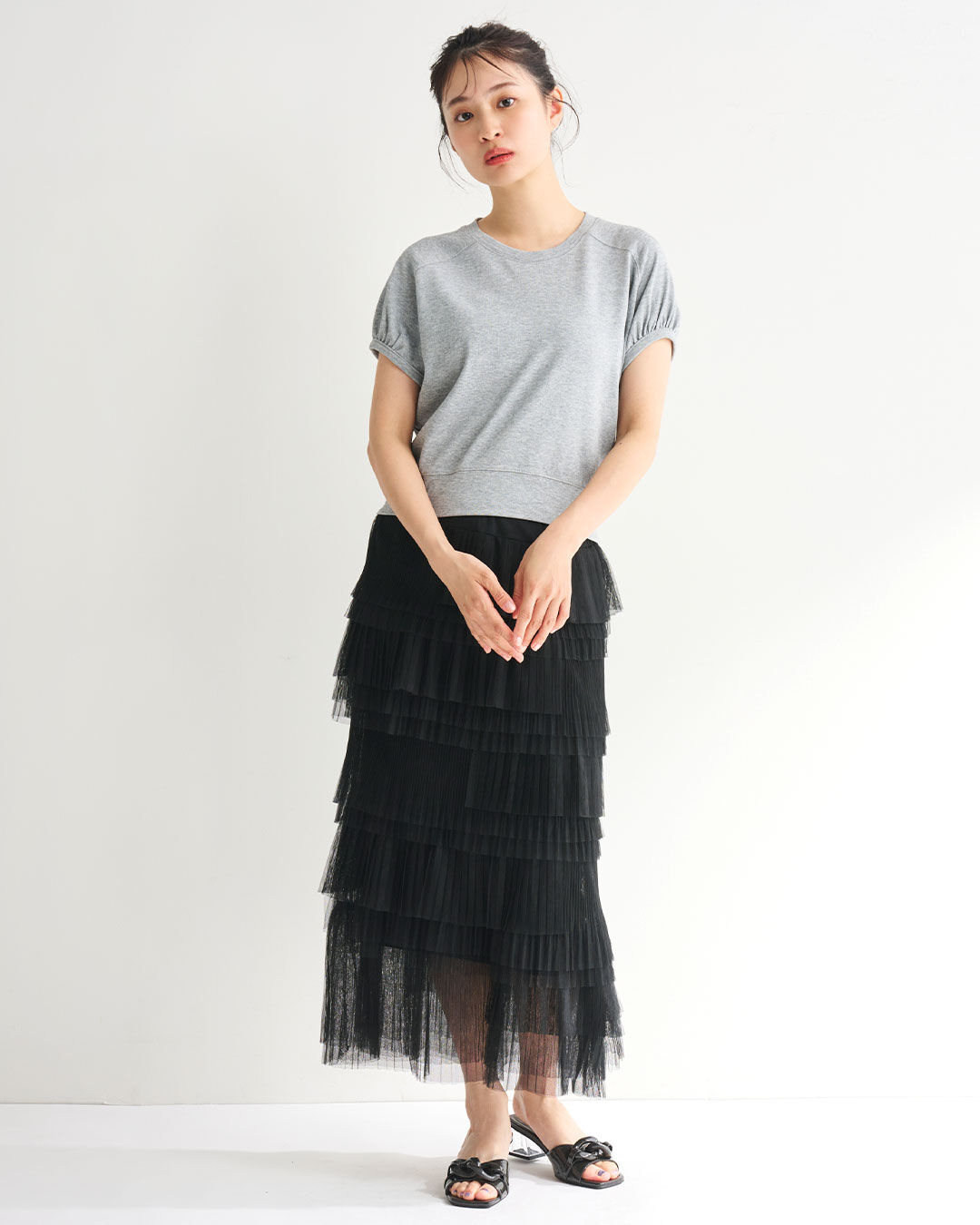 COCO DEAL「フレンチスリーブバックシャンカットソートップス」|Tシャツ・カットソー|