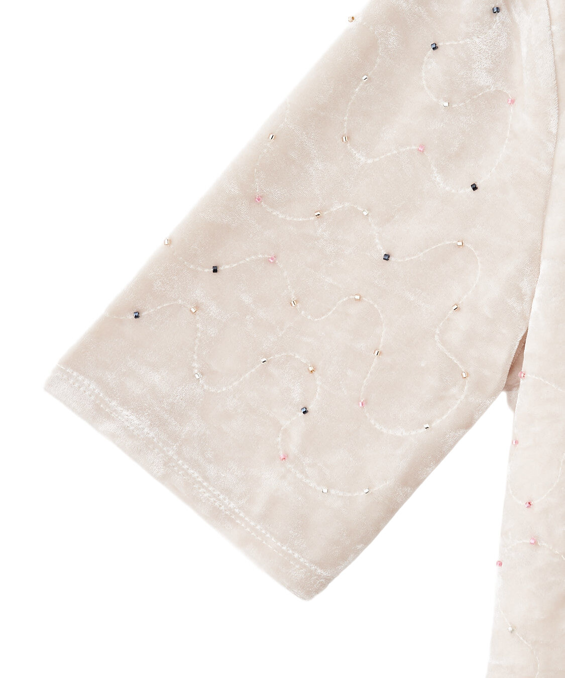 COCO DEAL「ビーズ刺繍ベロアTシャツ」|Tシャツ・カットソー|