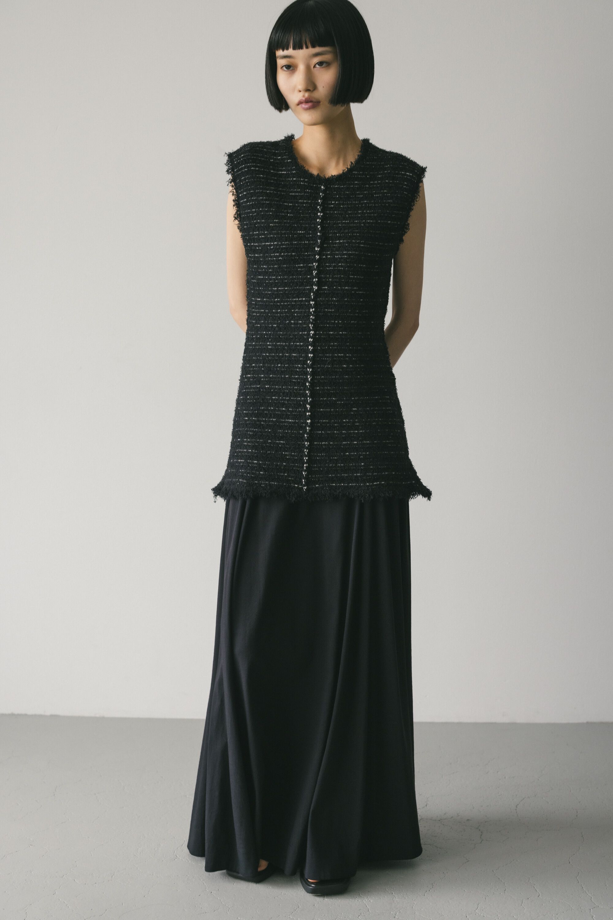 STYLEMIXER「ツイードニットトップ」|タンクトップ|